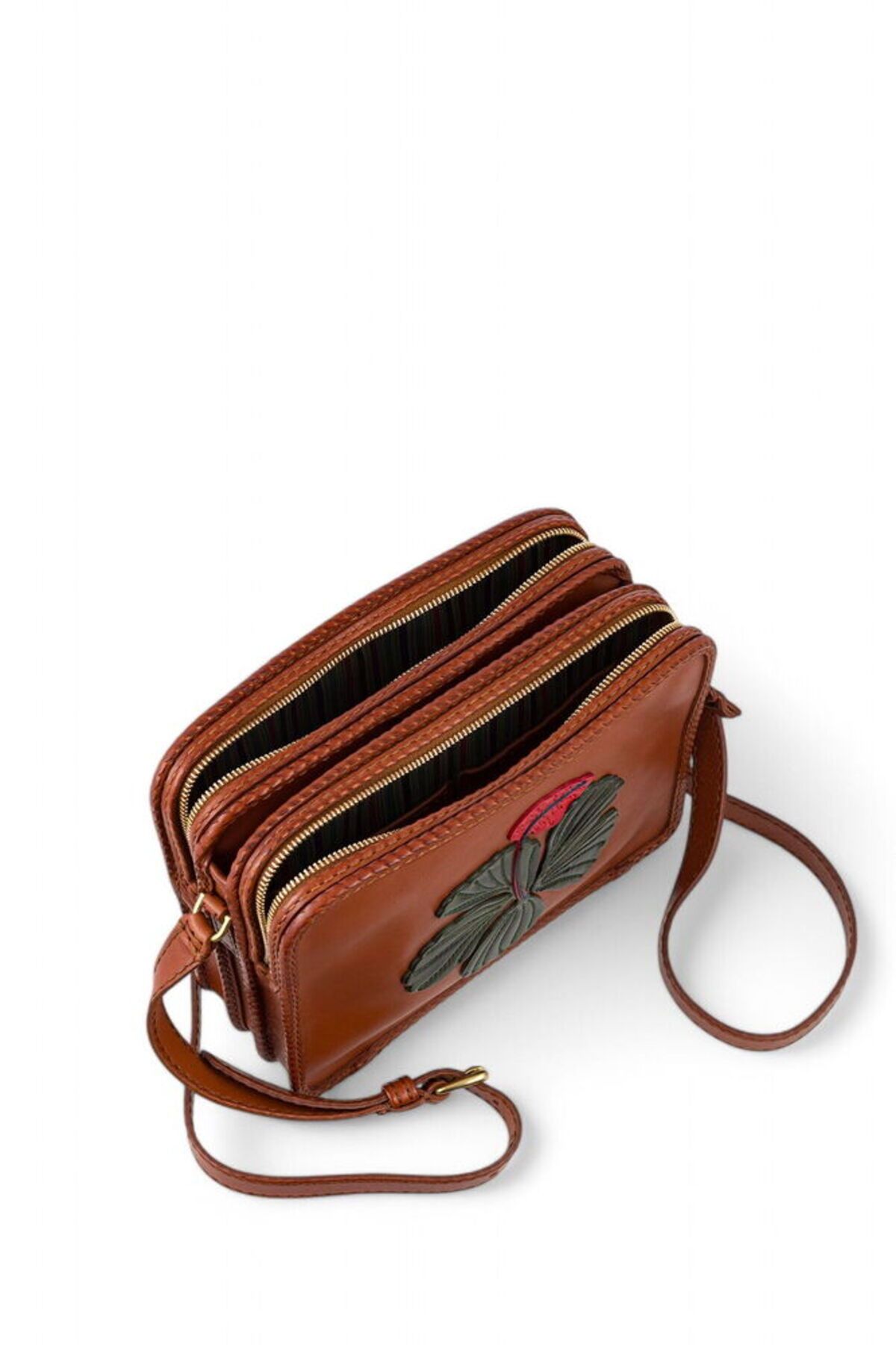 GÖN-Tan Leather Women's Crossbody Bag - 159 Cem 4