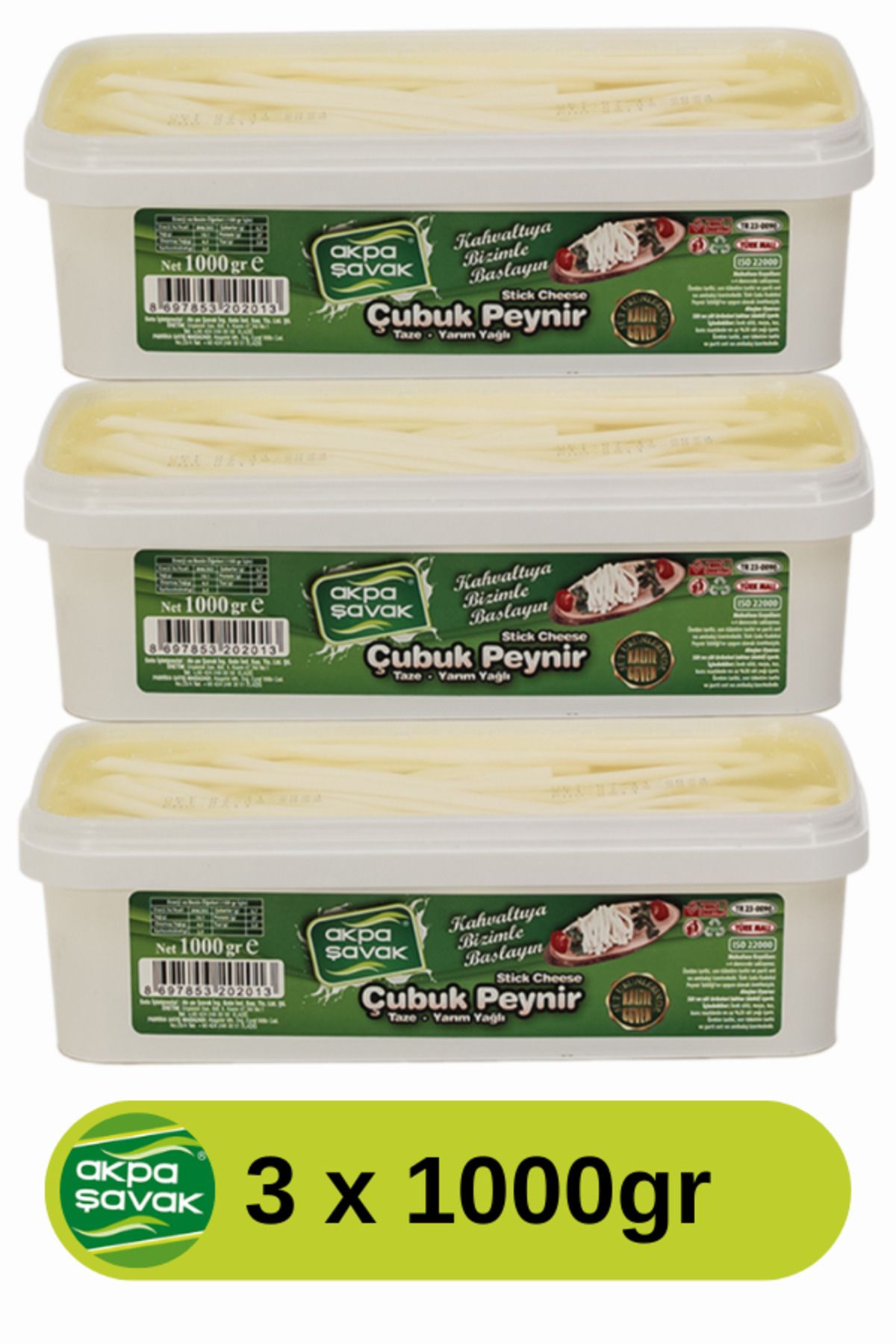 Ak-pa Şavak Akpa Şavak Çubuk Peyniri (3x1 Kg)