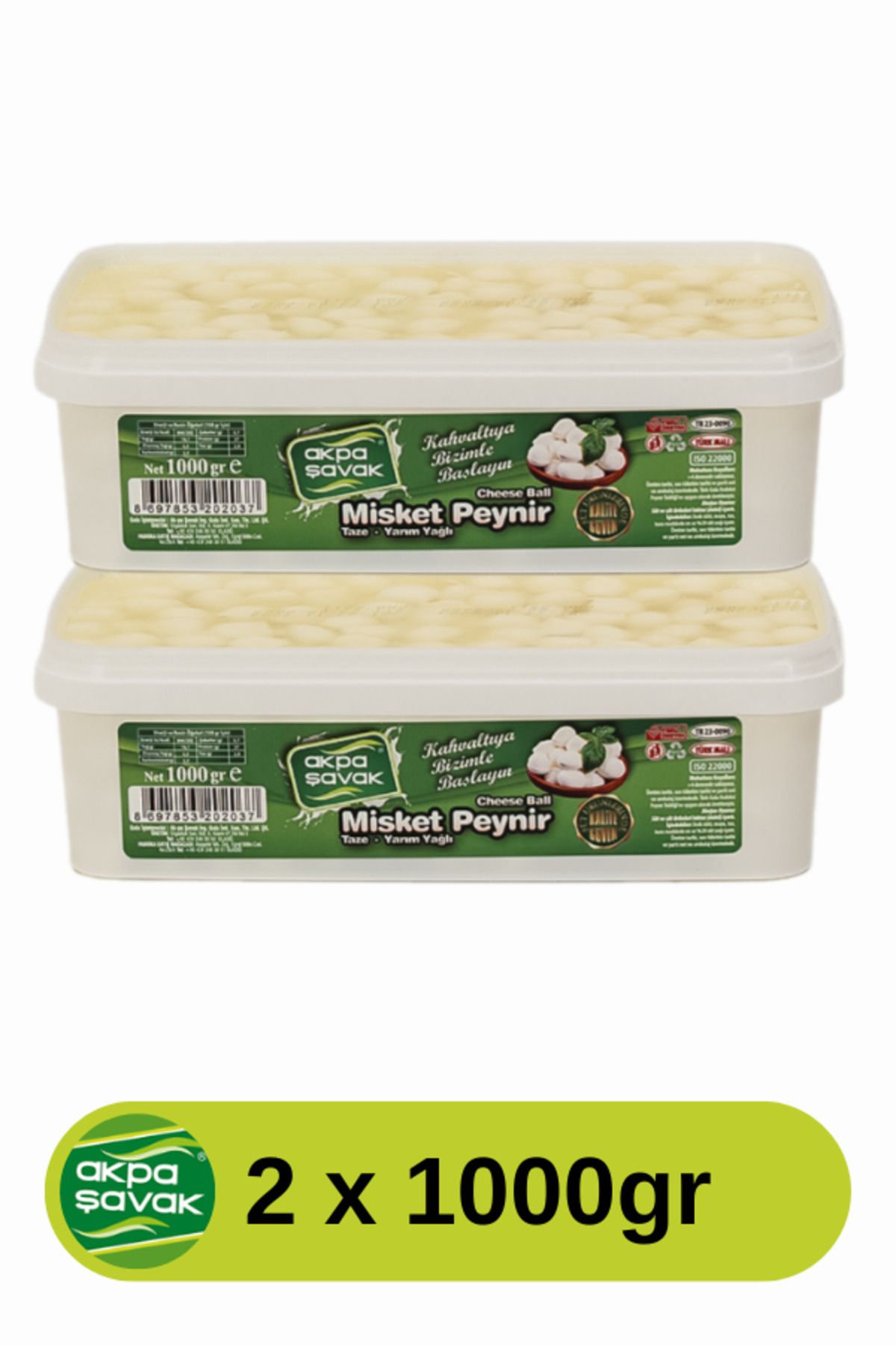 Ak-pa Şavak Akpa Şavak Misket Peyniri (2 x 1kg)