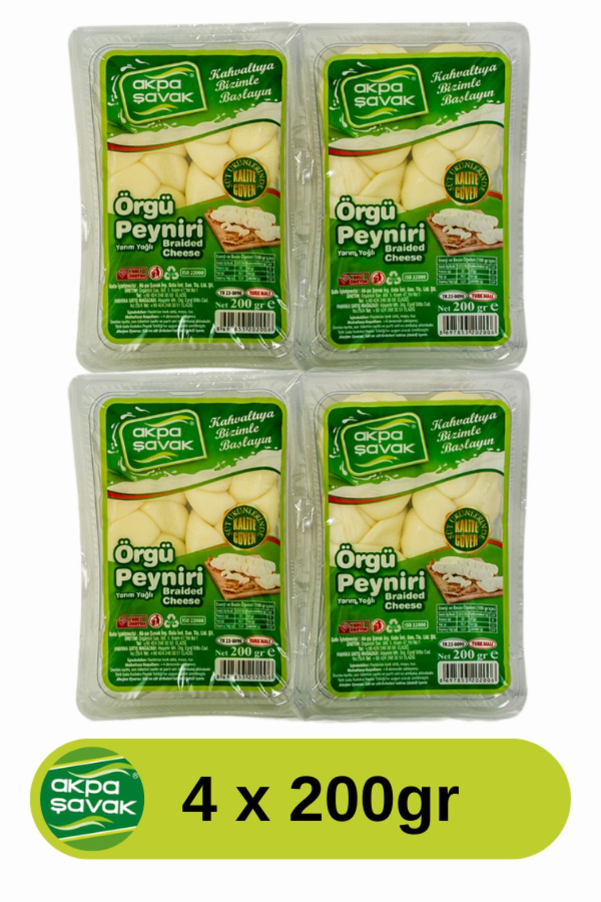 Ak-pa Şavak Akpa Şavak Örgü Peyniri (4 x 200gr)