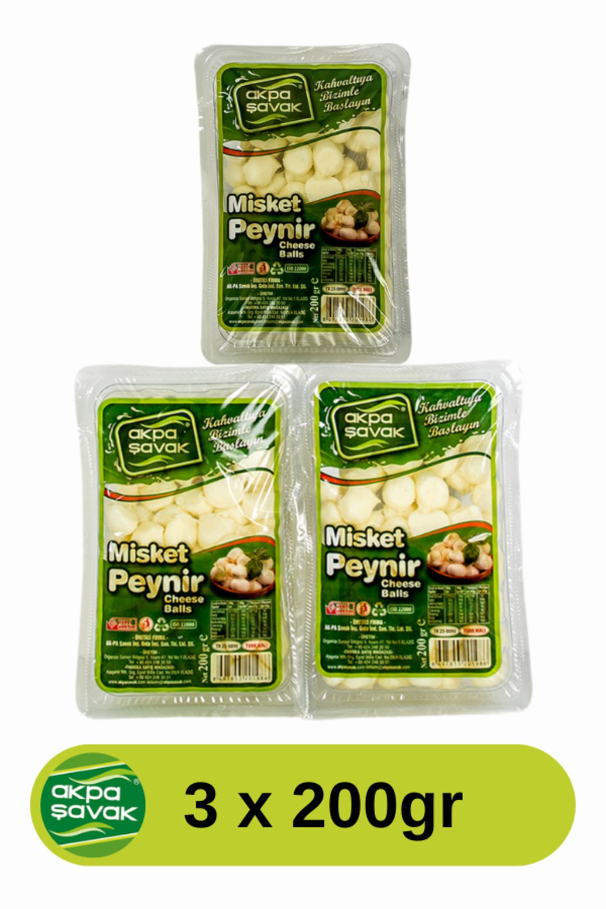 Ak-pa Şavak Akpa Şavak Misket Peyniri (3 x 200gr)