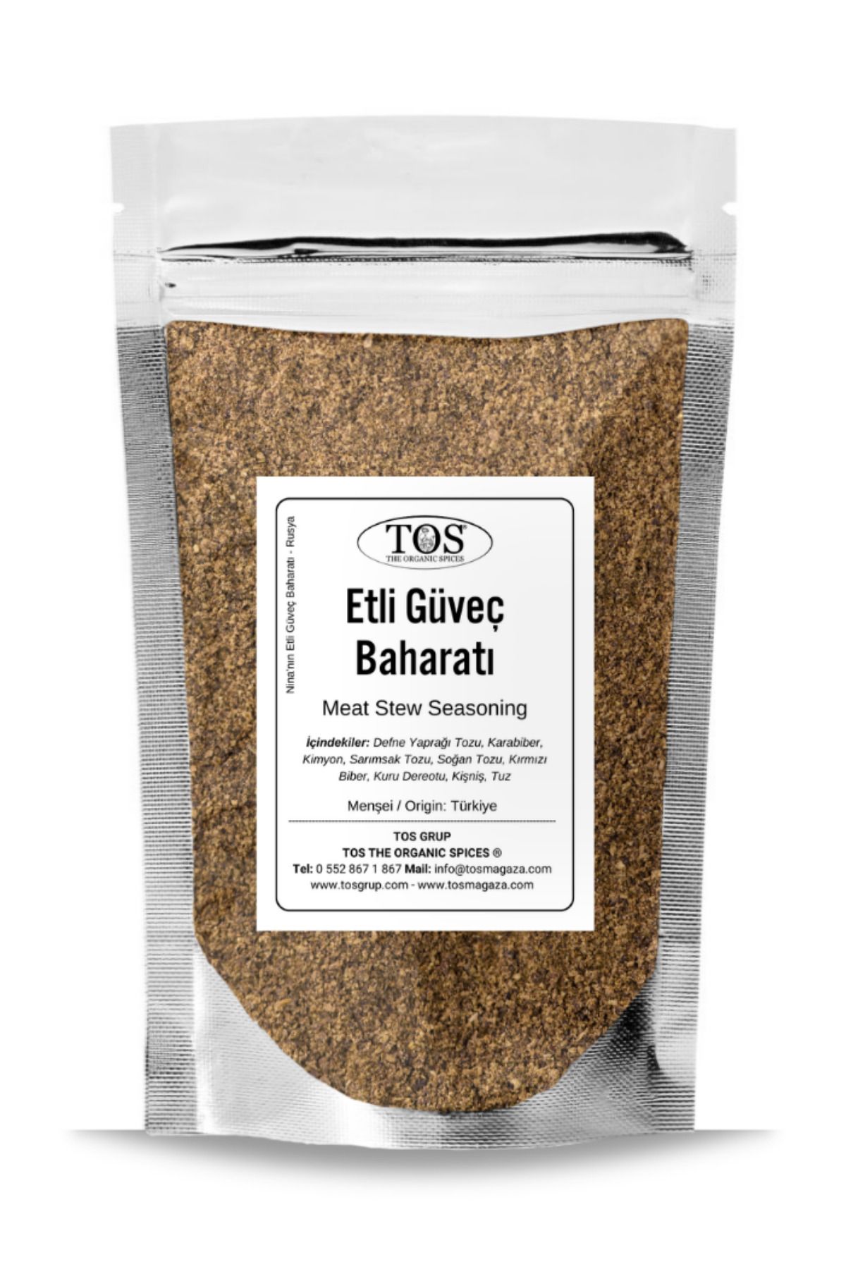 TOS The Organic Spices Nina'nın Etli Güveç Baharatı 500 gr Nina’s Meat Stew Seasoning