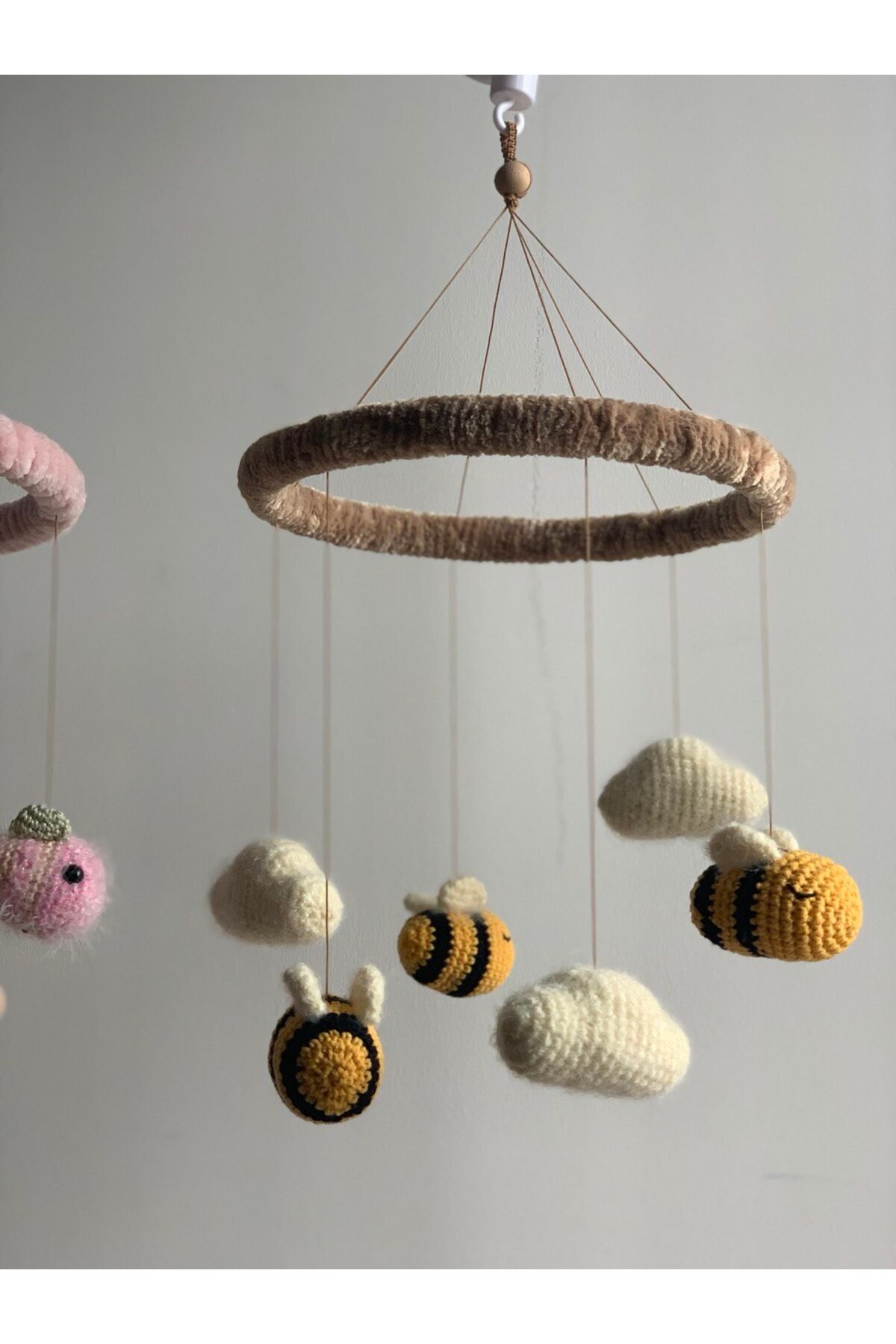 sametalworks DÖNENCE ARI FİGÜRLÜ BEBEK ODASI BEŞİK DÖNENCE fotoğrafı 2 (önizleme)