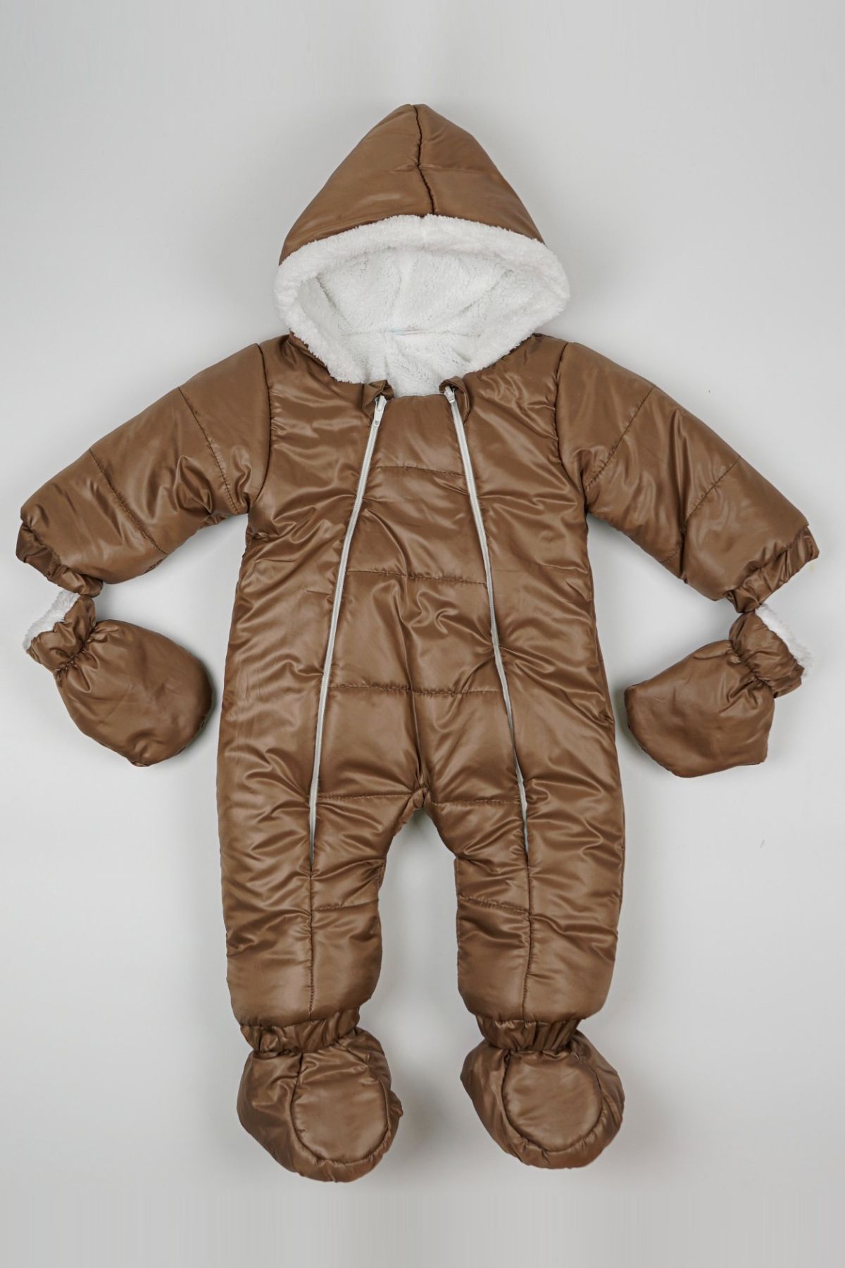 MAİBELLA-Winter Cold and Waterproof Cotton Hooded Baby Astronaut Jumpsuit - Cosmonaut 1