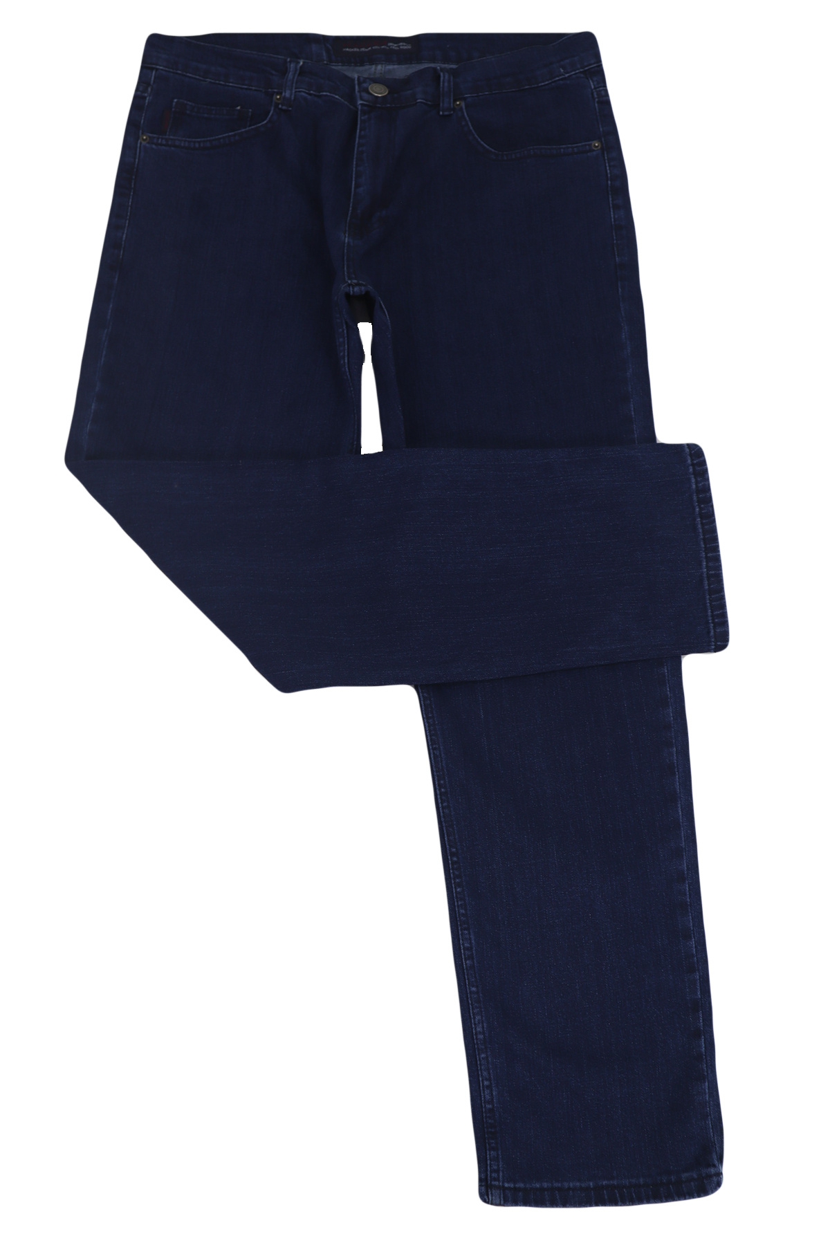 HACKER DENIM-Fistan Store Men's Navy Blue High Waist Relaxed Fit Wide Leg Oversize Jean Pants 2