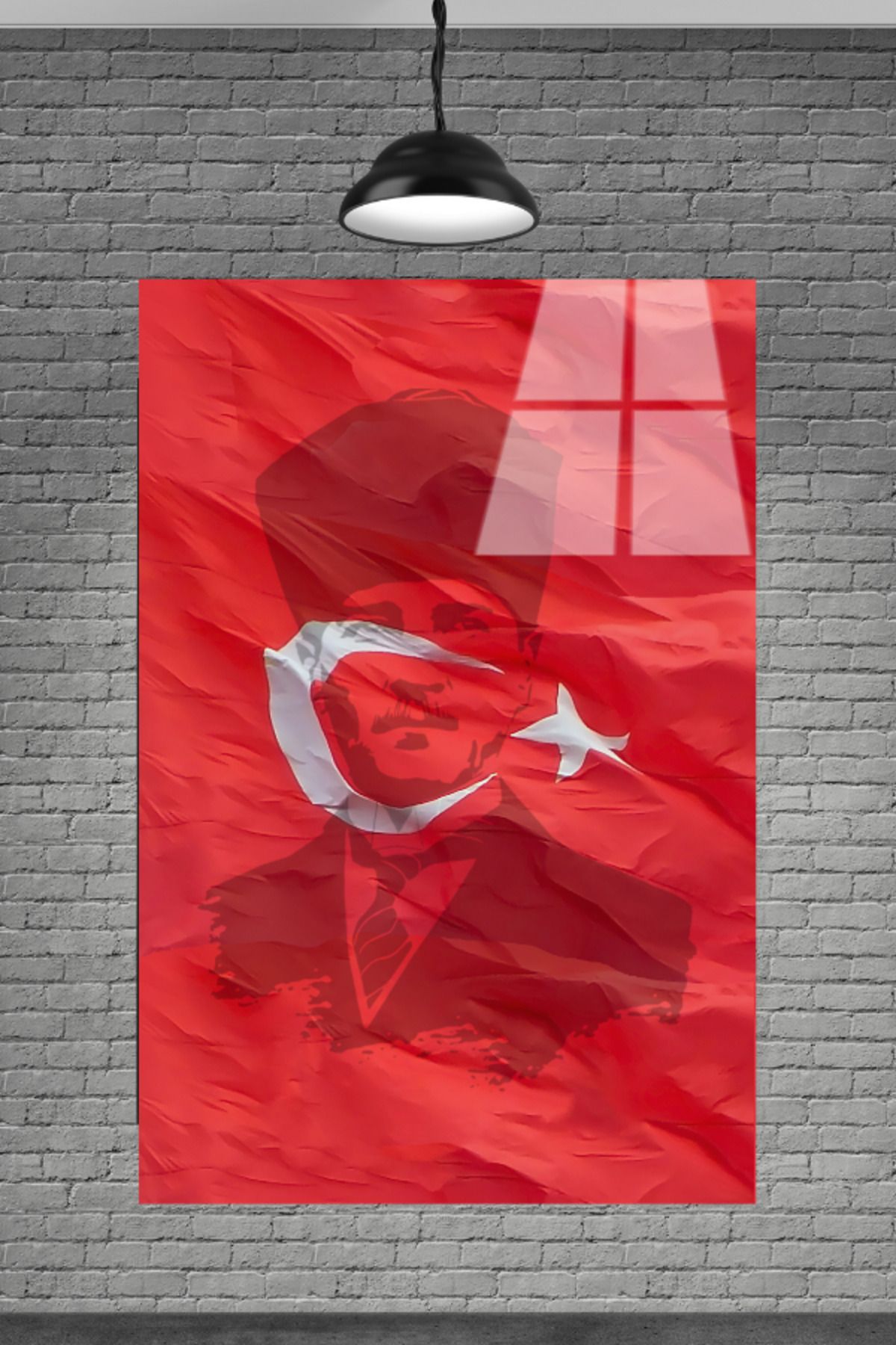 First Date MUSTAFA KEMAL ATATÜRK TÜRK BAYRAĞI CAM TABLOSU