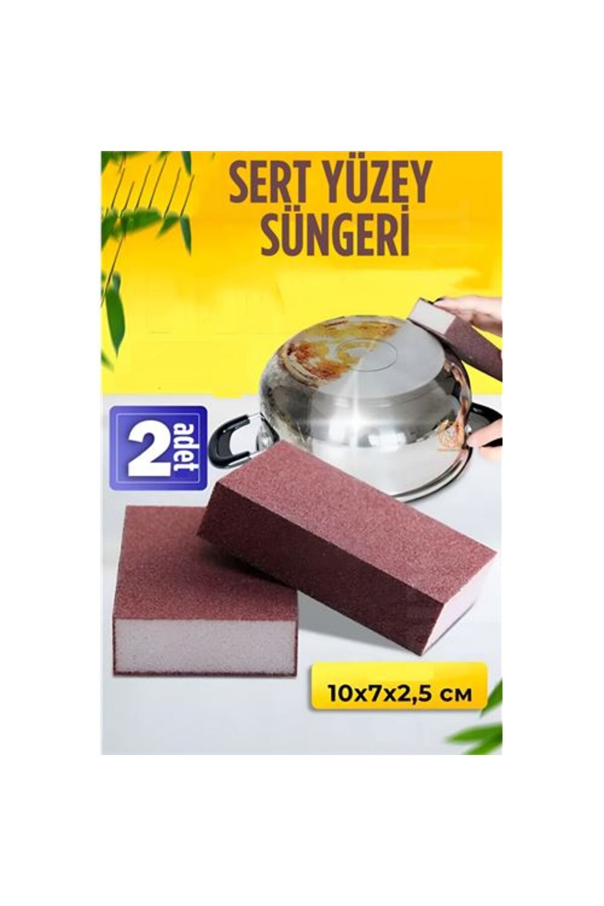 Ladesmedya Nano Metal Ahşap Sert Yüzey Temizlik Süngeri 2 ADET