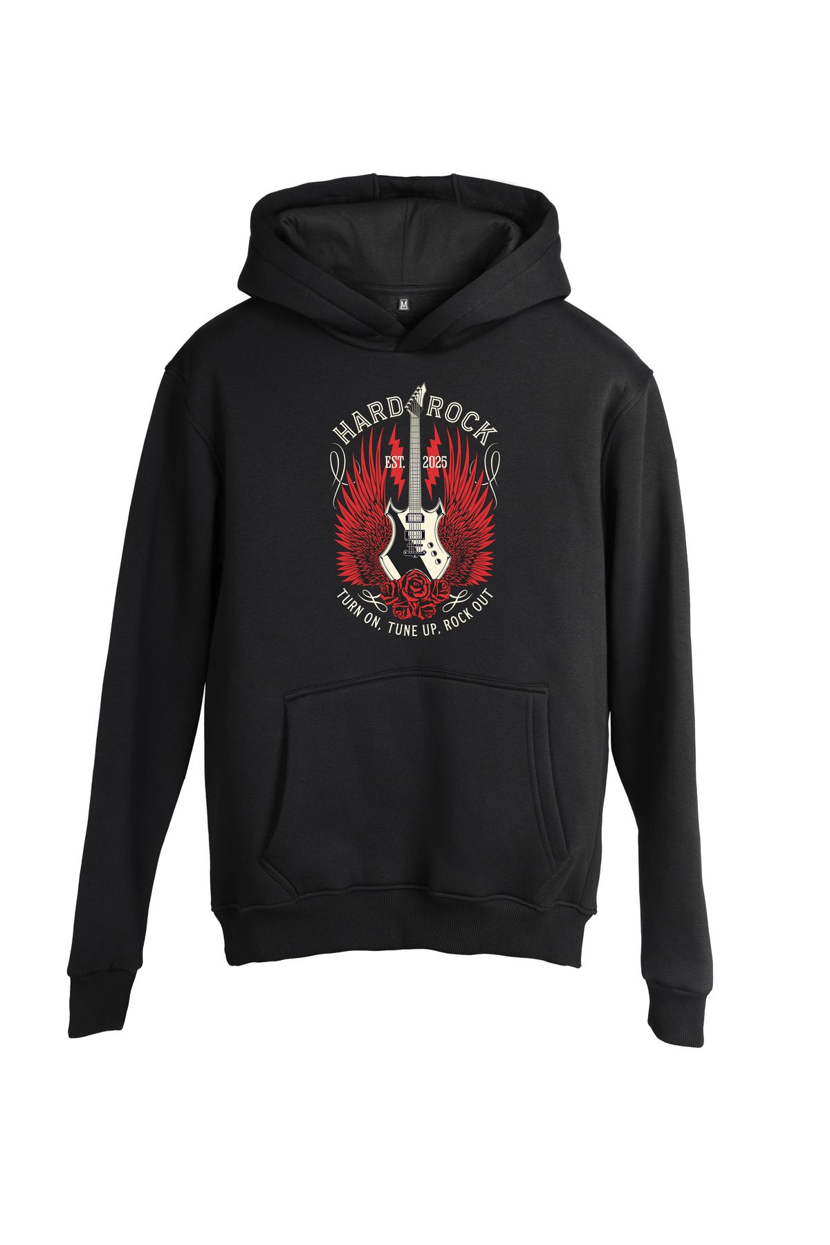 2XB Hard Rock - Guitar & Roses Unisex Oversize Kapüşonlu Sweatshirt