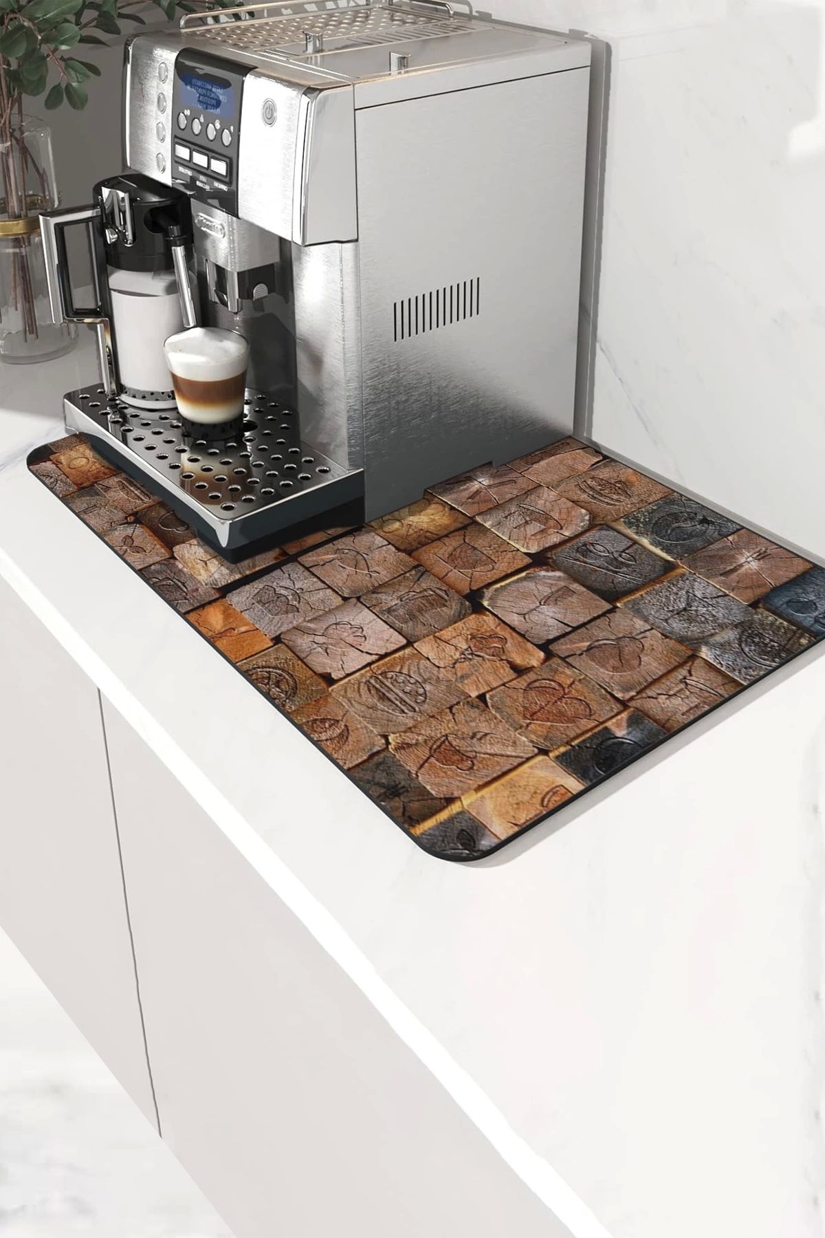 Valerine Life Kahve Makinesi Matı Sıvı Geçirmez Kaymaz Yıkanır Çaycı Çay Espresso Makinesi Pad 35x45cm 27250203