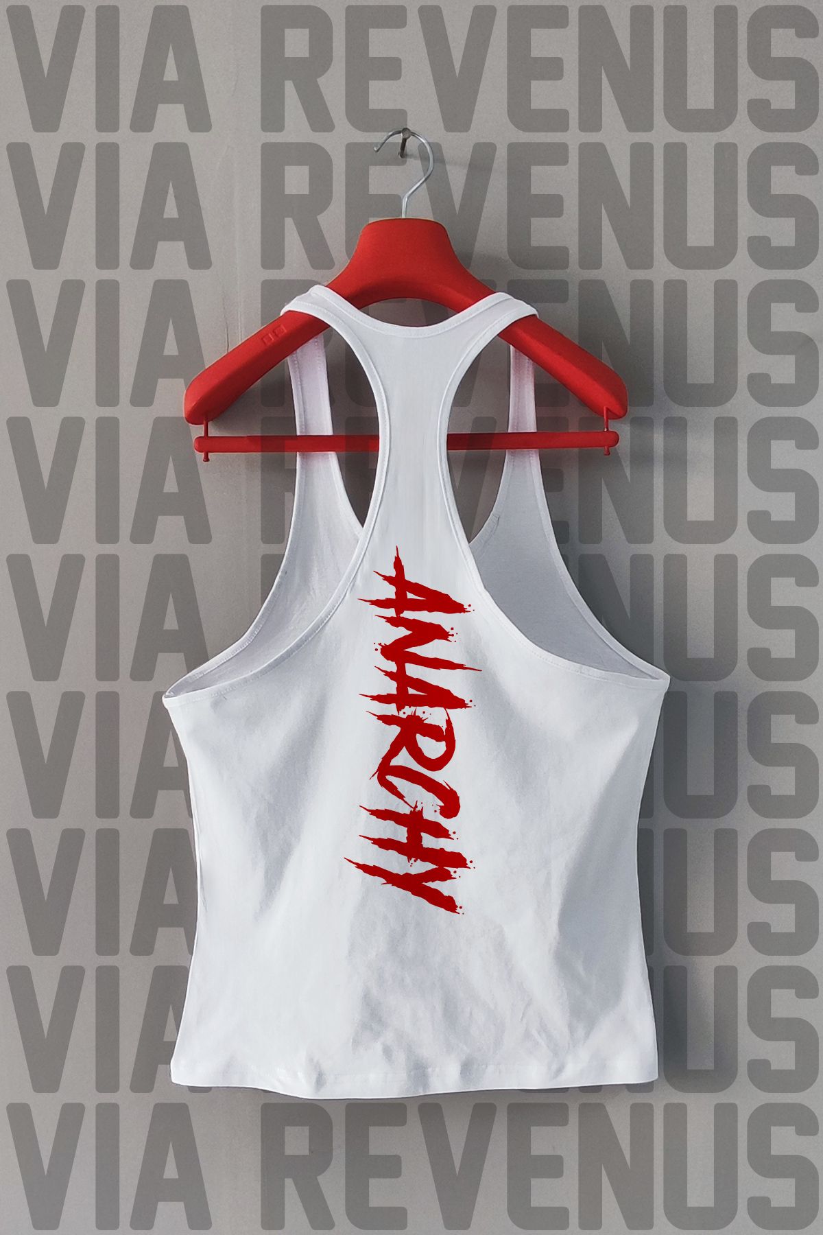 Vordevia Anarşi Baskılı Tank Top Spor Atlet