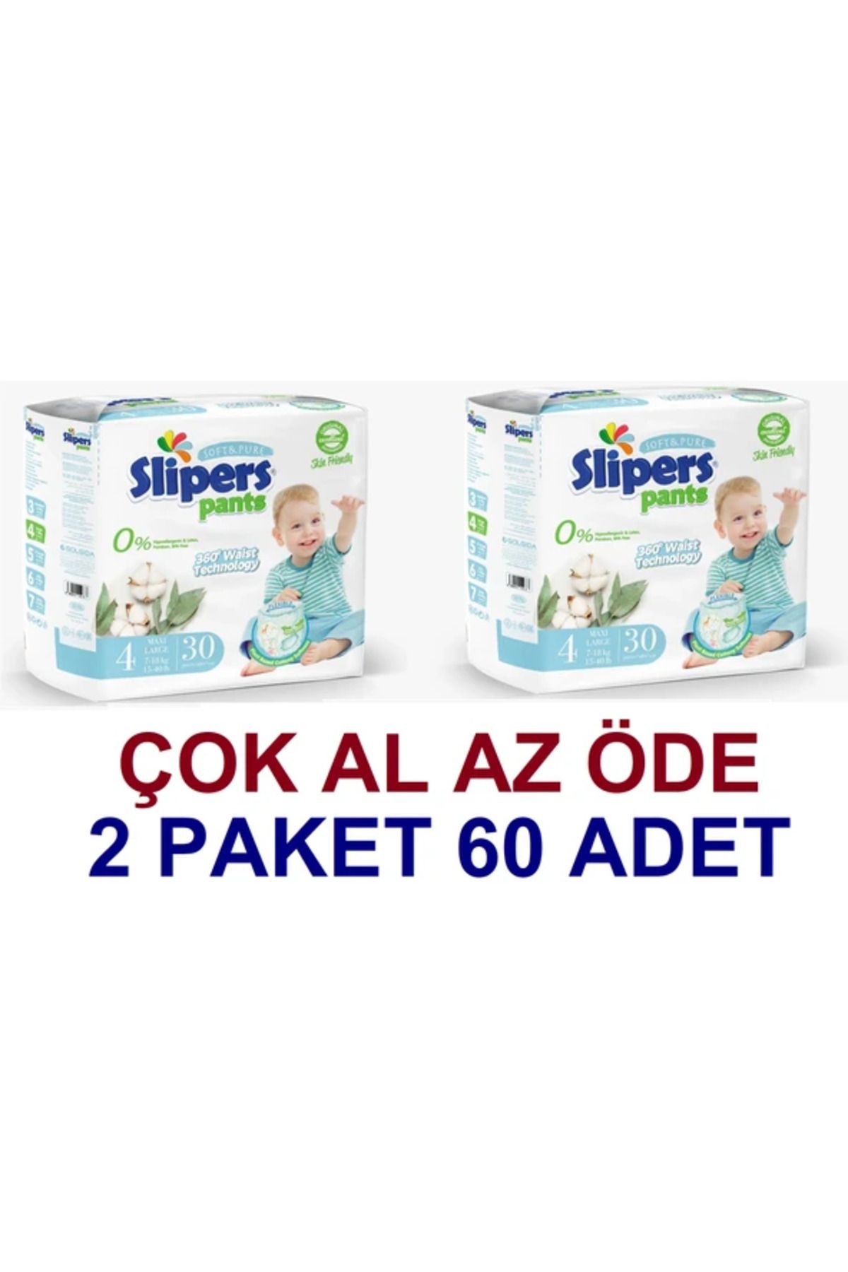 PREDO SLİPERS KÜLOT 4 MAXİ BOY 30 LU (2 PAKET=60 ADET)