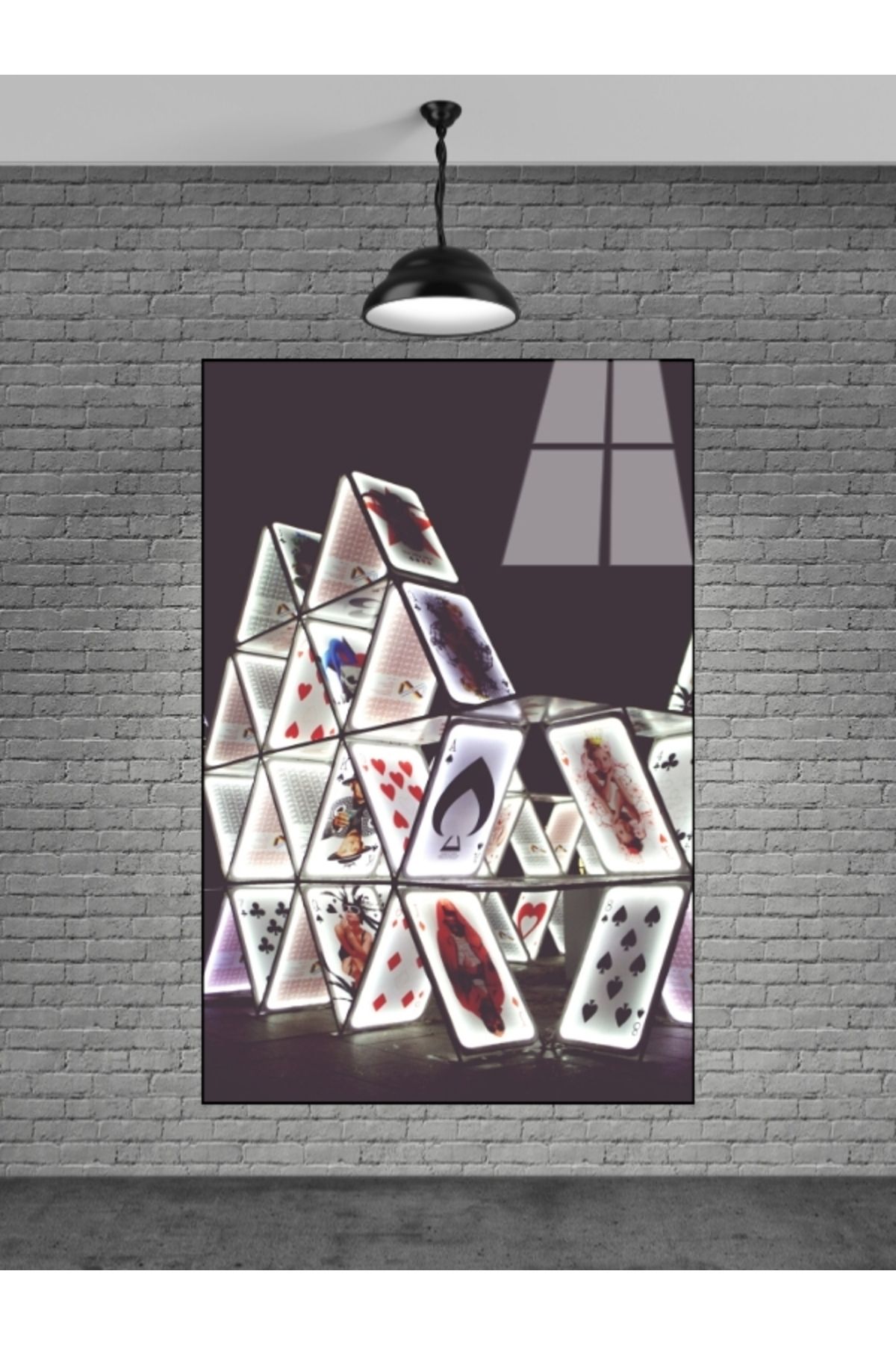 First Date NEON POKER KARTI CAM TABLO