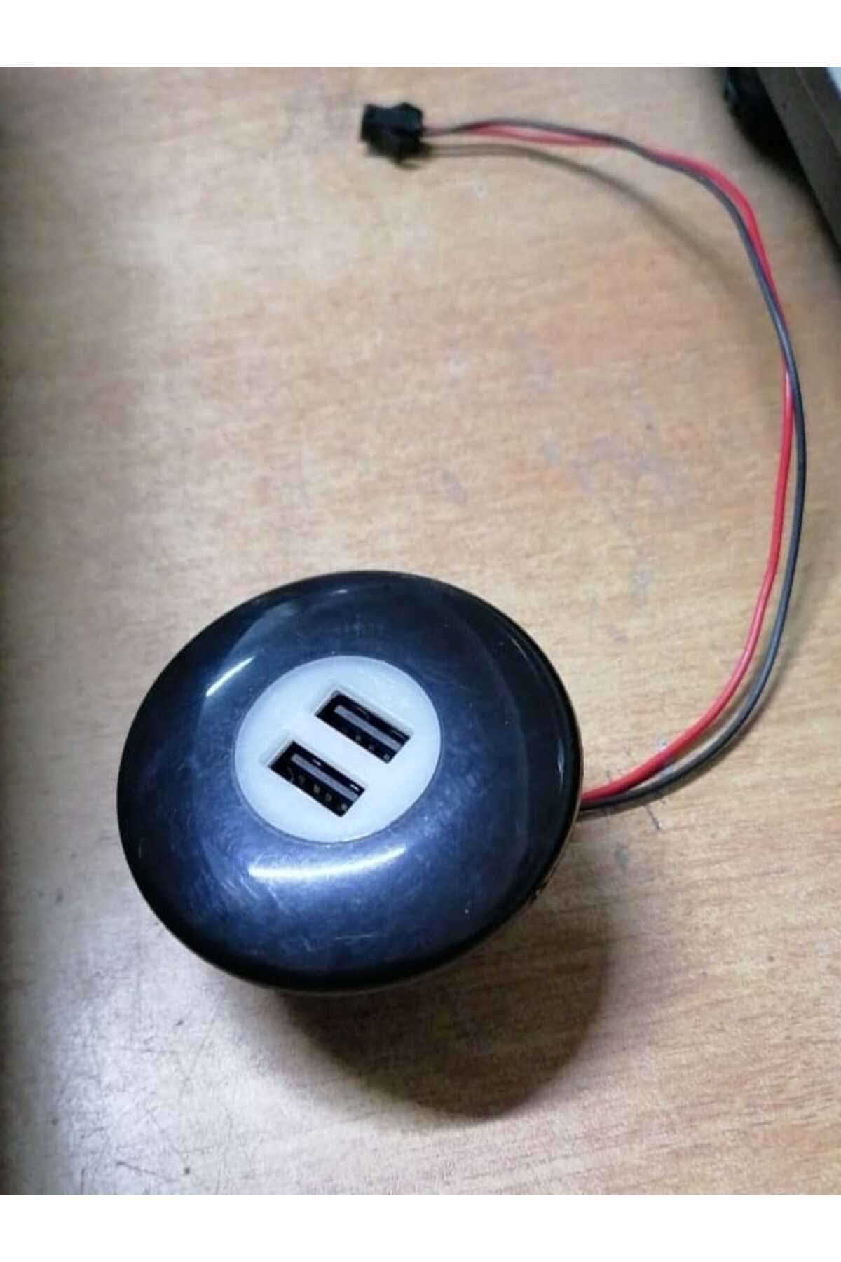 LİNBAX Wıreless 12 V Adaptörlü Usb Şarj Cihazı Mobilya Kabin Karavan Çalışma Masası Üstü Gömme Şarj