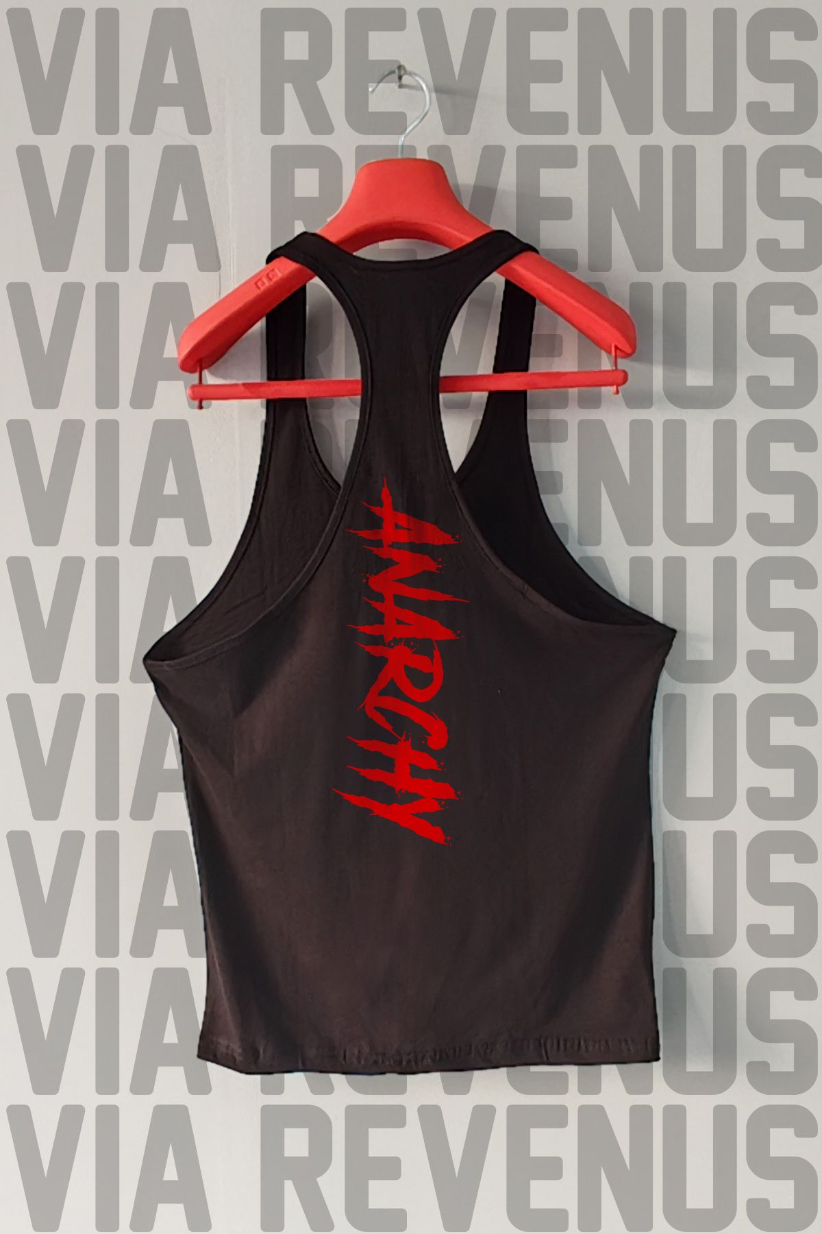 Vordevia Anarşi Baskılı Tank Top Spor Atlet