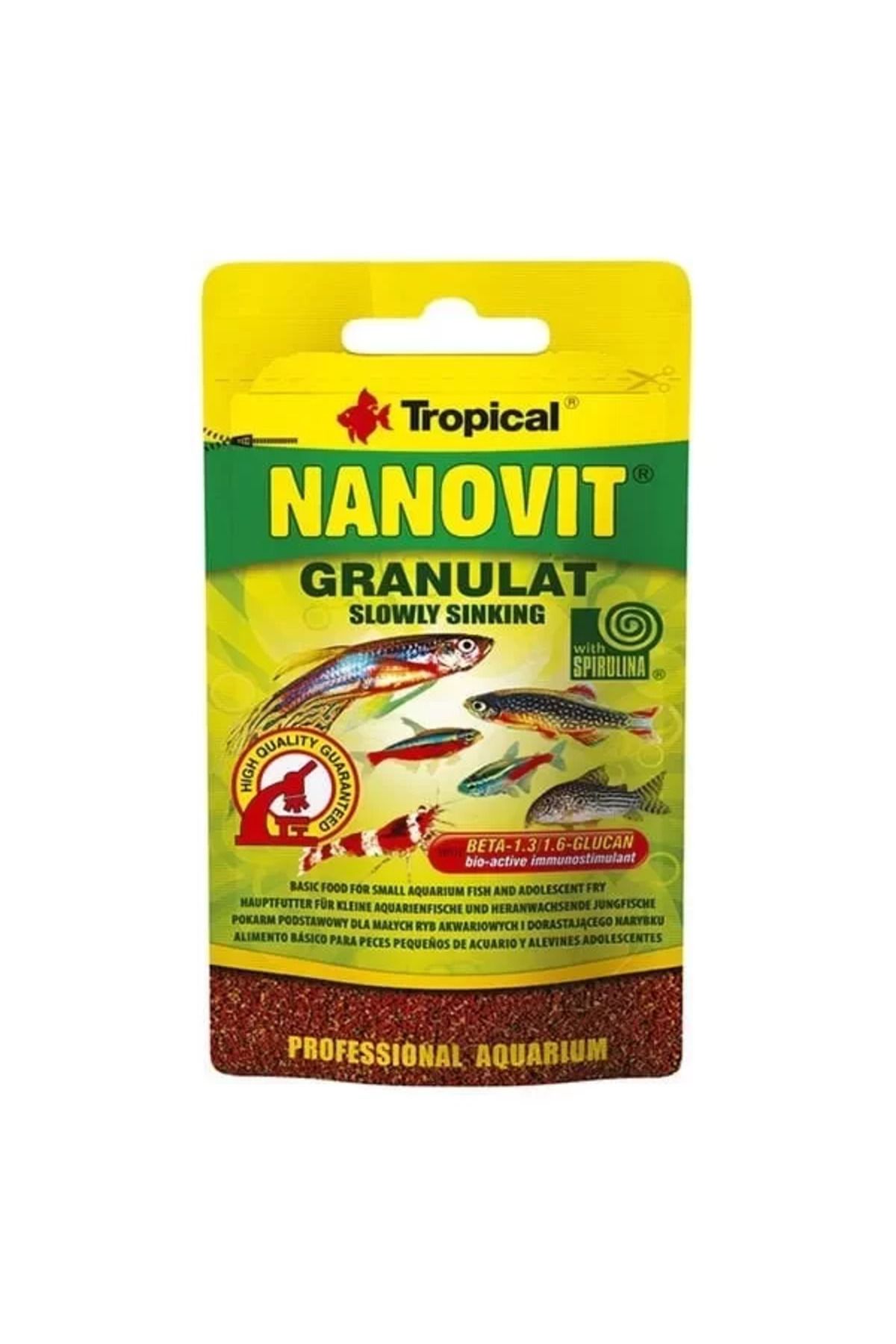 TREND Tropical Nanovit Granulat Tropikal Balıkları İçin Granül Balık Yemi 10 Gr