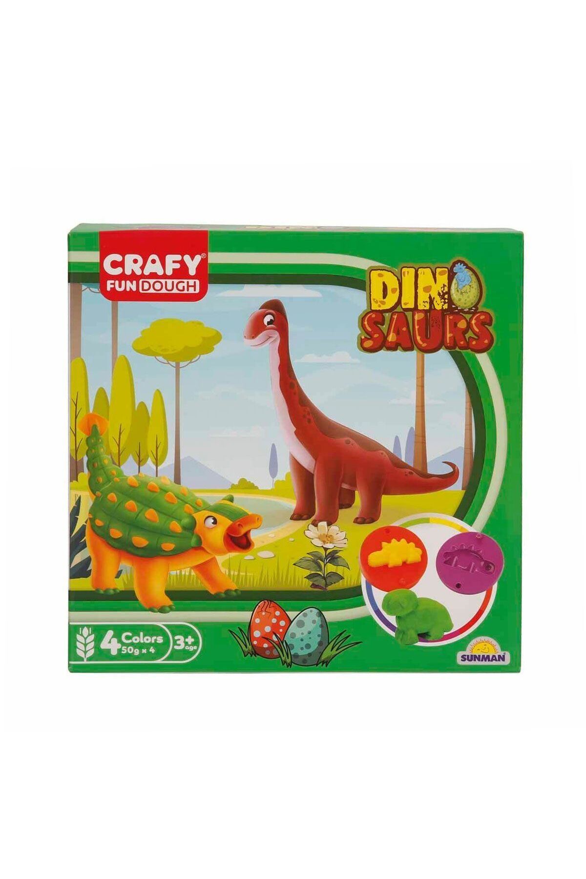 Easy Tedarik 4734 Crafy 14 lü Oyun Hamuru Kalıp Seti - Dinozorlar