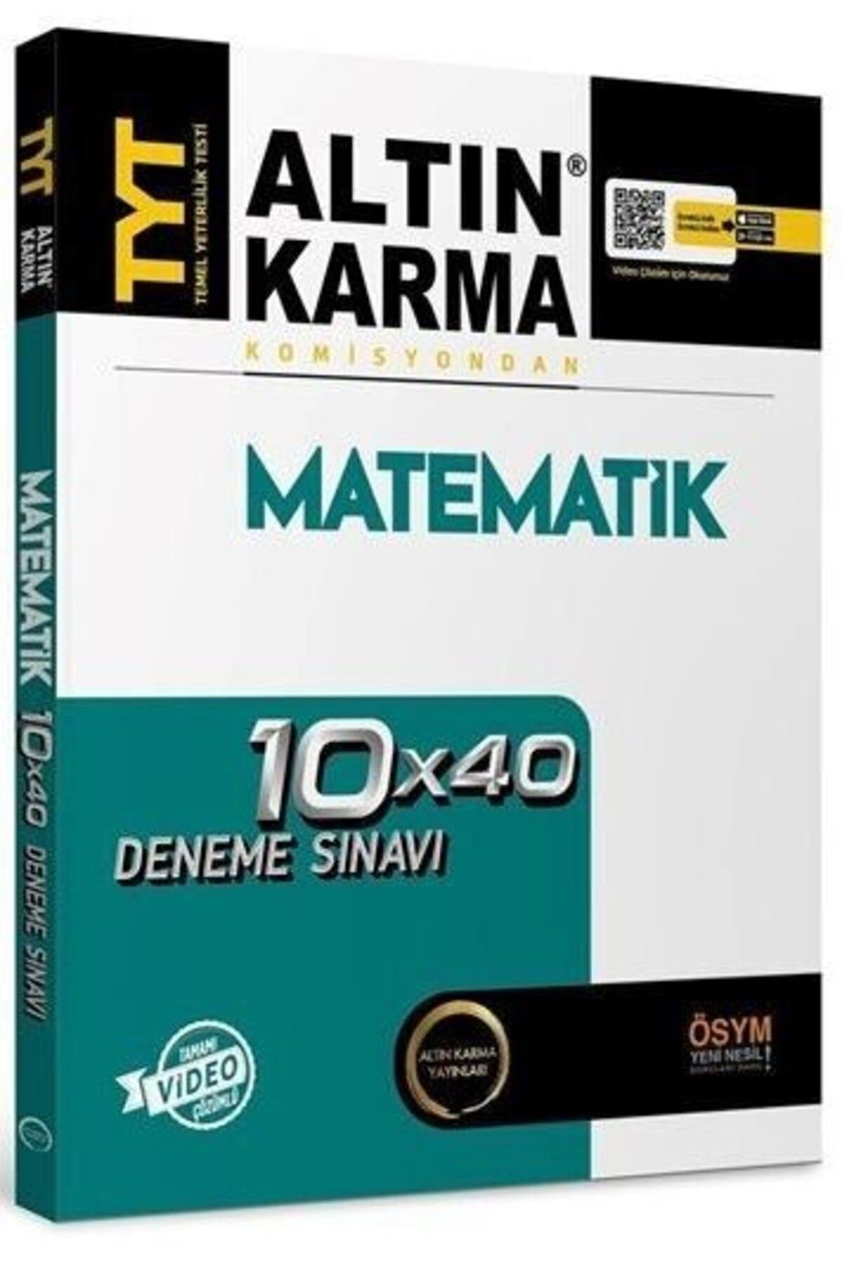 Kida Kitap TYT Matematik Tamamı Video Çözümlü 10x40 Deneme Sınavı Altın Karma
