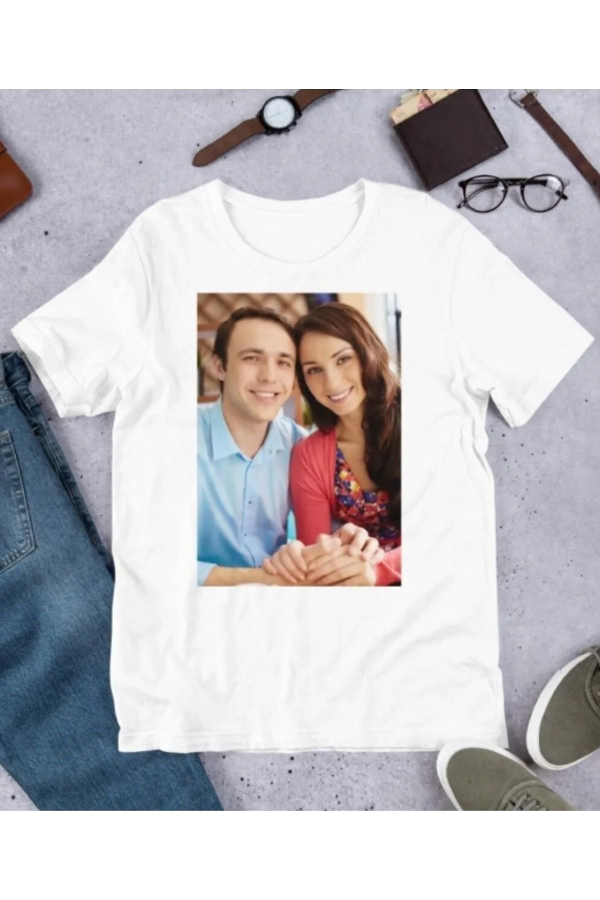 celiktasarım Kişiye Özel Fotoğraf Baskılı T-shirt Kişiye Özel Yazılı Ve Fotoğraflı T-shirt