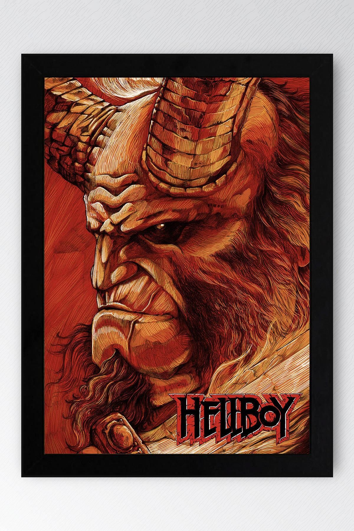 Saturn Hellboy Çerçeveli Tablo - Film Posteri Tablo