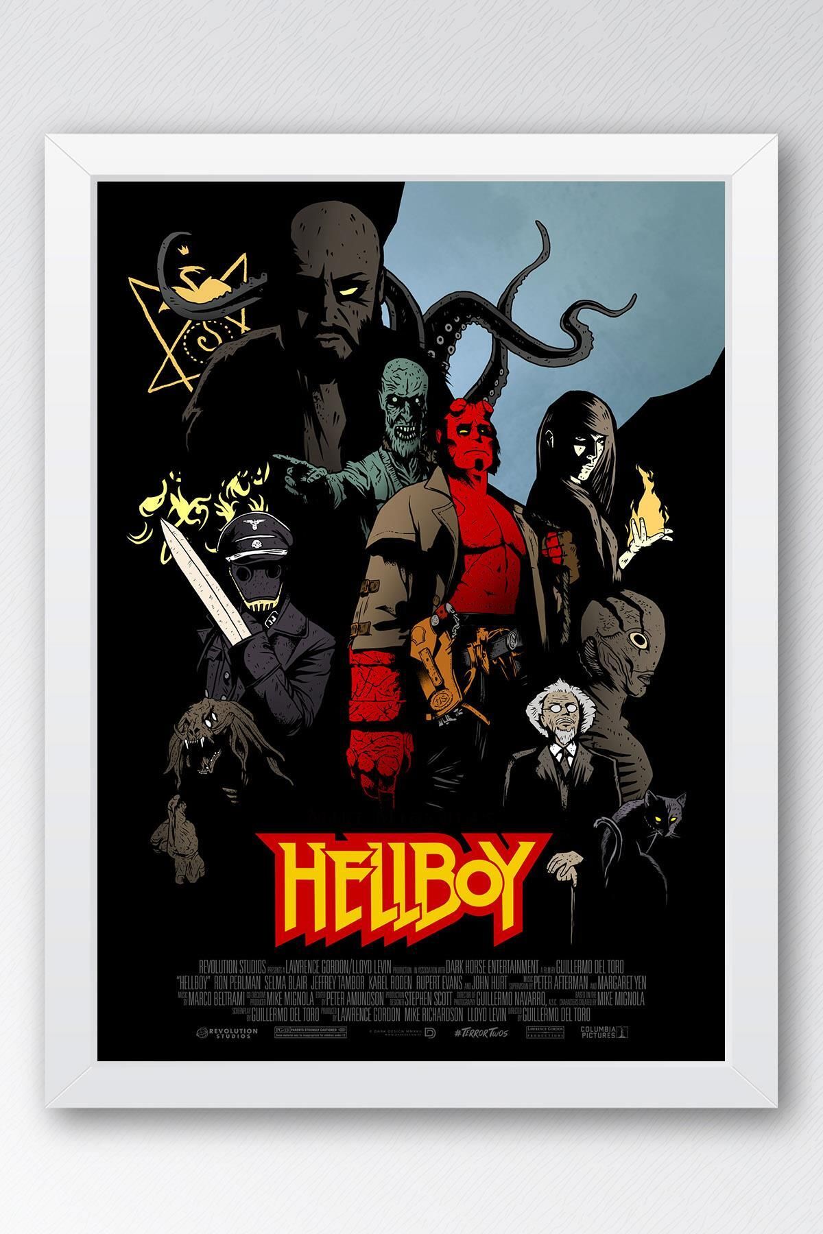 Saturn Hellboy Çerçeveli Tablo - Film Posteri Tablo