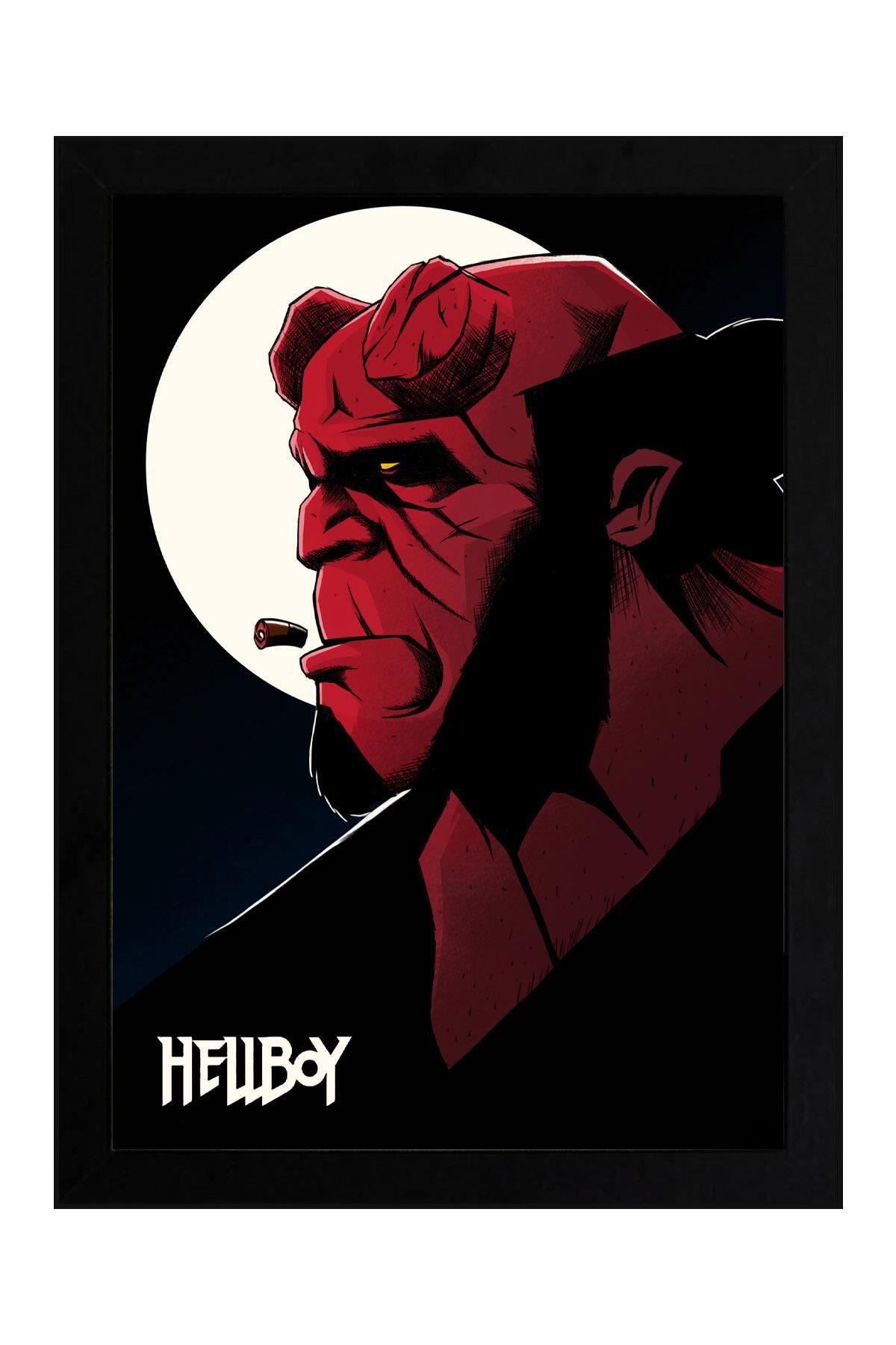 Saturn Hellboy Çerçeveli Tablo - Film Posteri Tablo