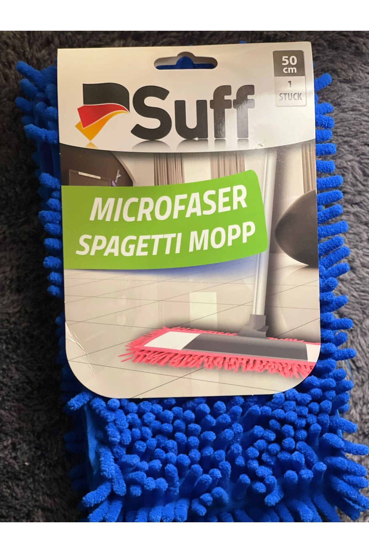 Suff 1 Adet Nemli Ve Kuru Makarna Mop Ucu Mikrofiber Paspas Yedeği 50 Cm