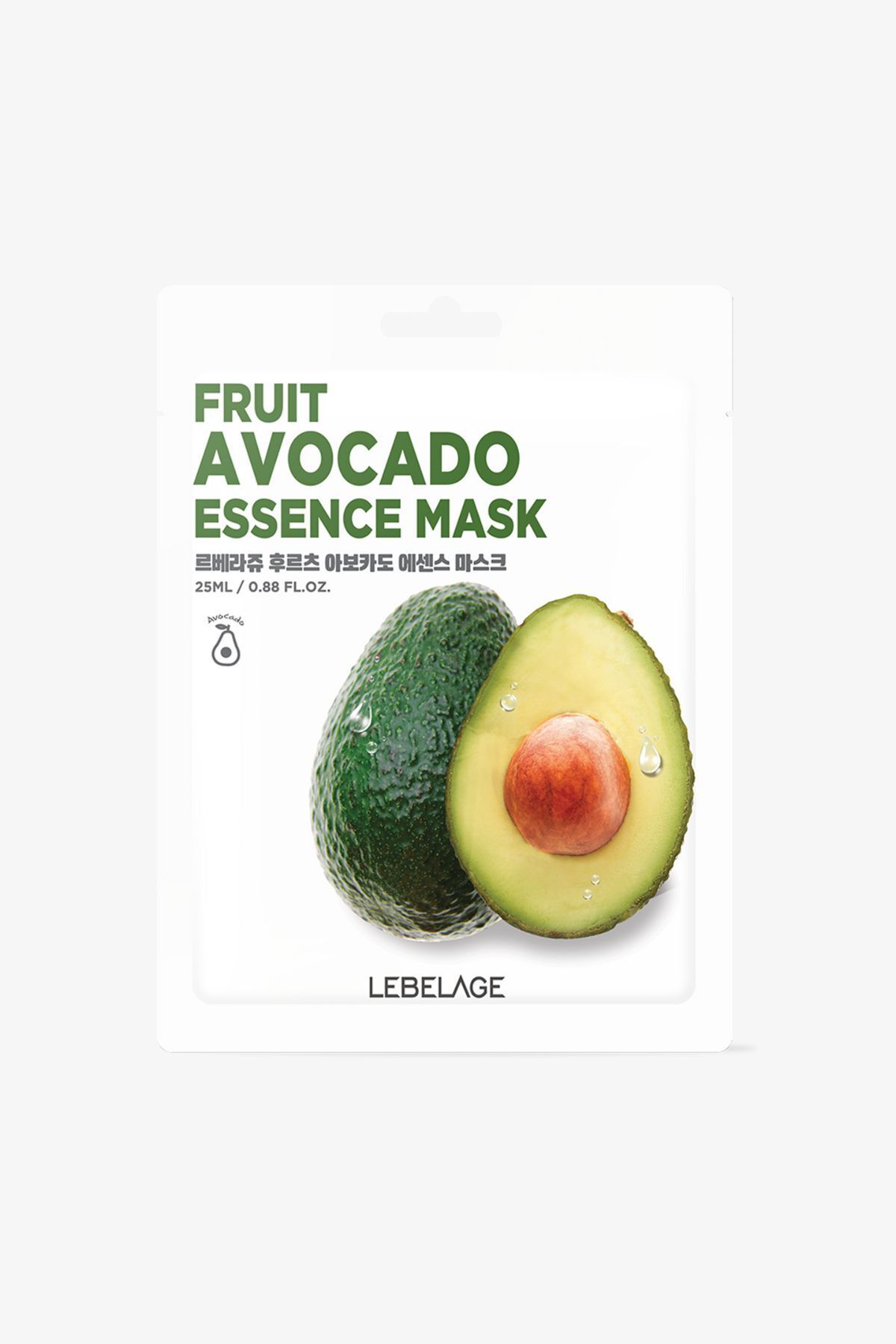 LEBELAGE Avokado İçeren Nemlendirici Kağıt Maske Lebelage Fruit Avocado Mask