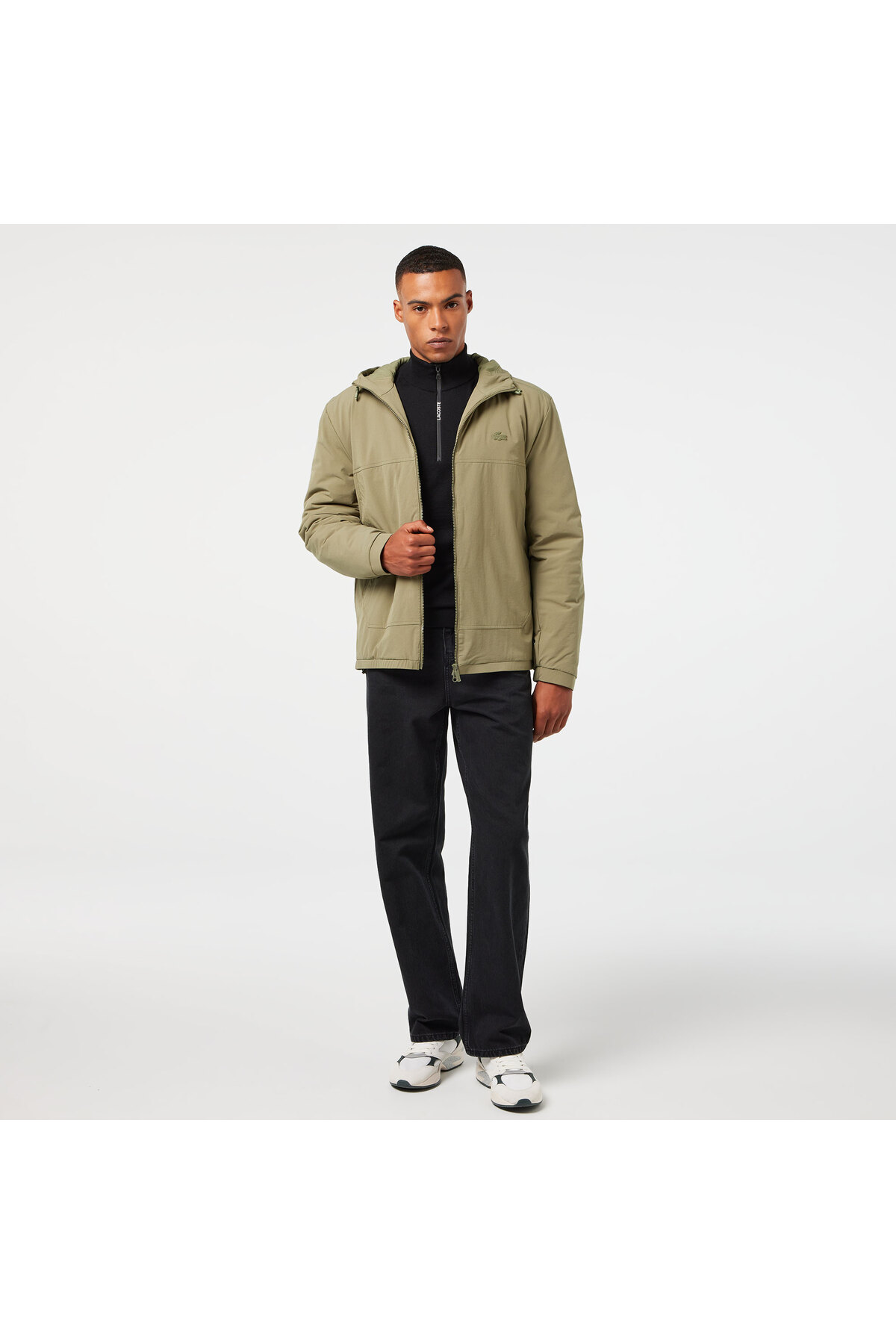 Erkek Relaxed Fit Kapüşonlu Yeşil Yağmurluk — سبز TYCF0C7B95D9ABE60B2676800 — تصویر 3 از 6
