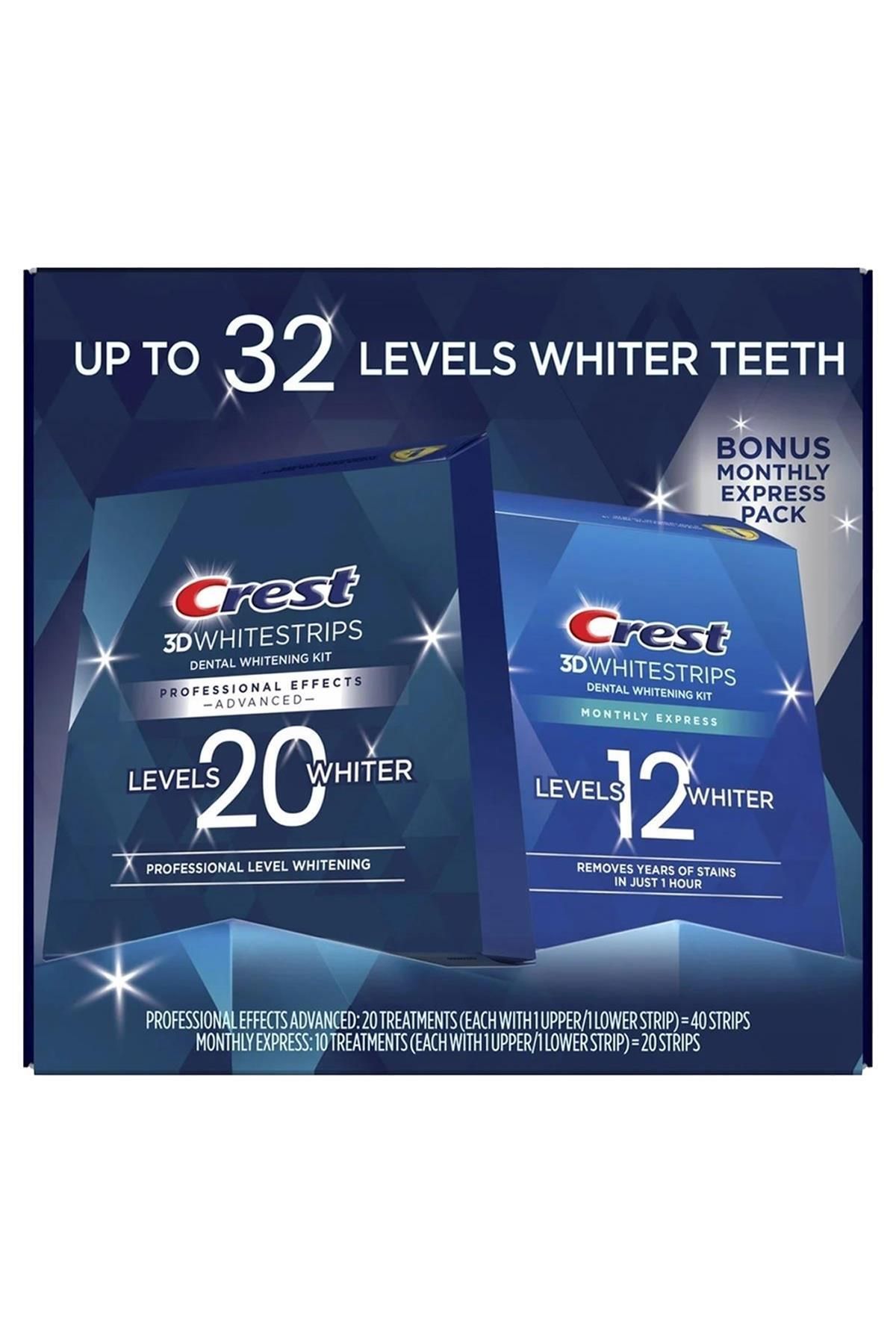 CREST 3D Whitestrips Level 20 + Level 12 Set