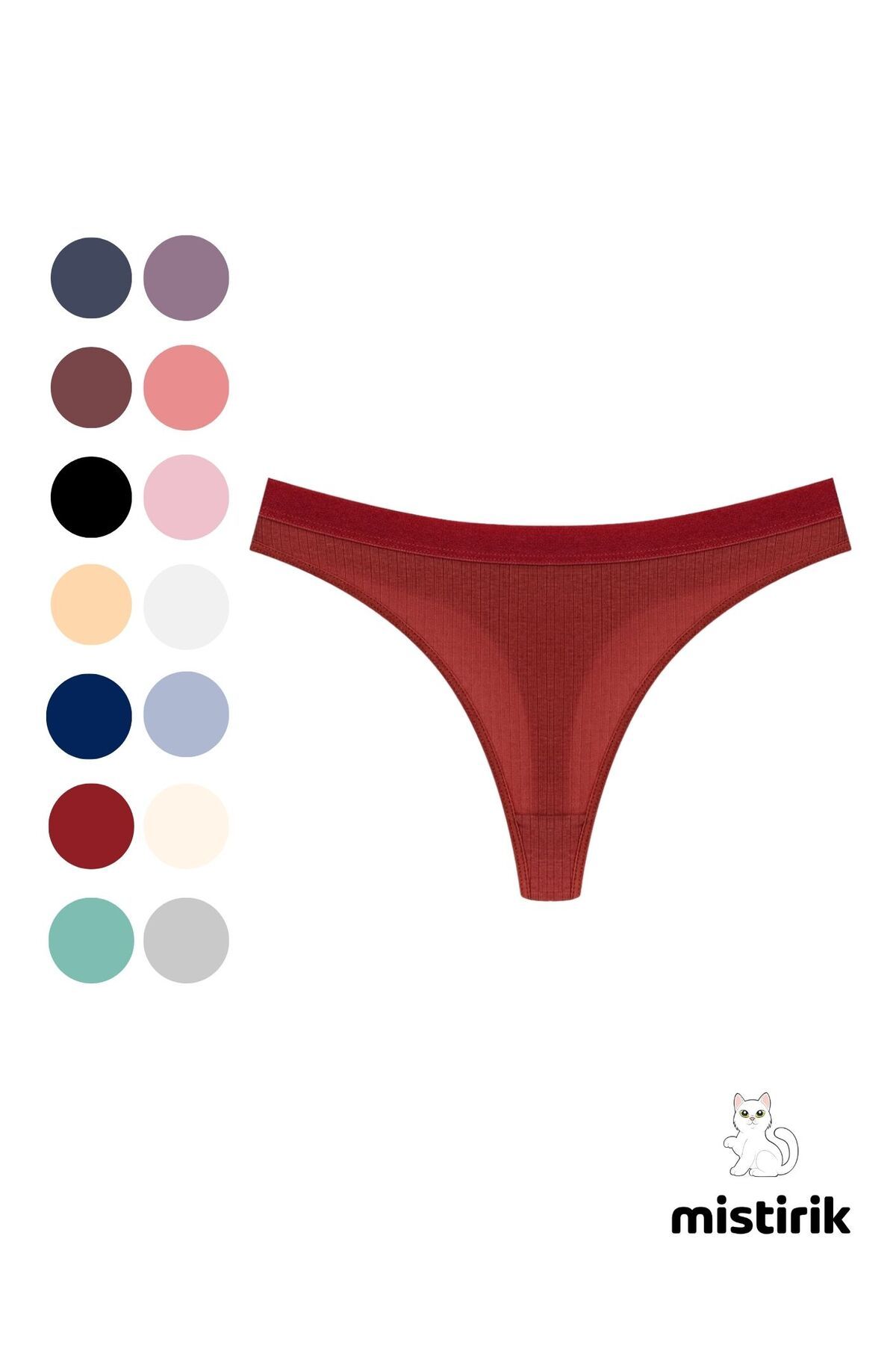 Paulo Model Fitilli Esnek Kumaş String Tanga Bordo Renk