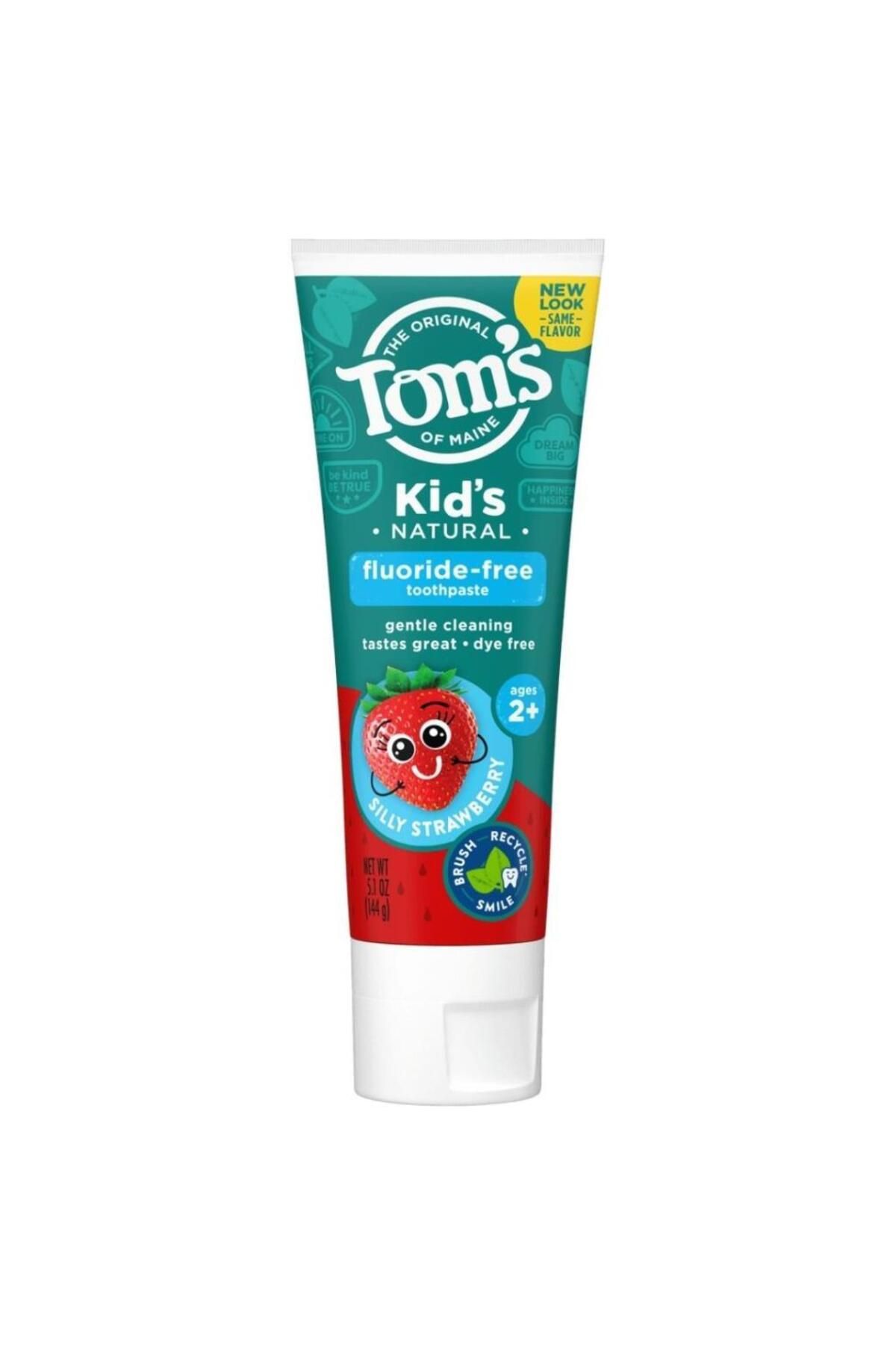 tom's of maine Kids Natural Florürsüz Çocuk Diş Macunu Şapşal Çilek (Silly Straberry) 144 gr