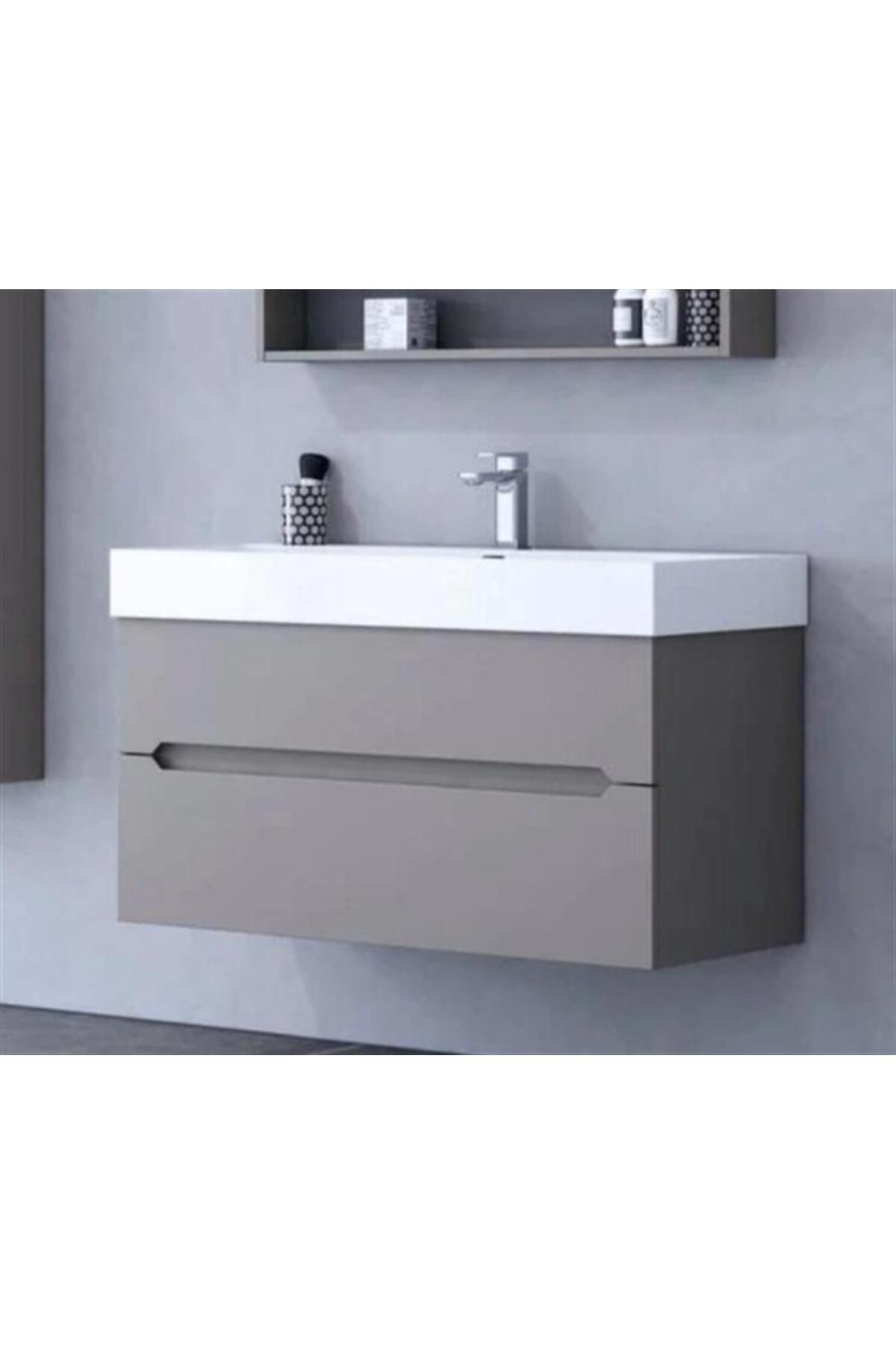 ORKA MALTA  100 ALT MODÜL + LAVABO  MAT GRİ 5001481