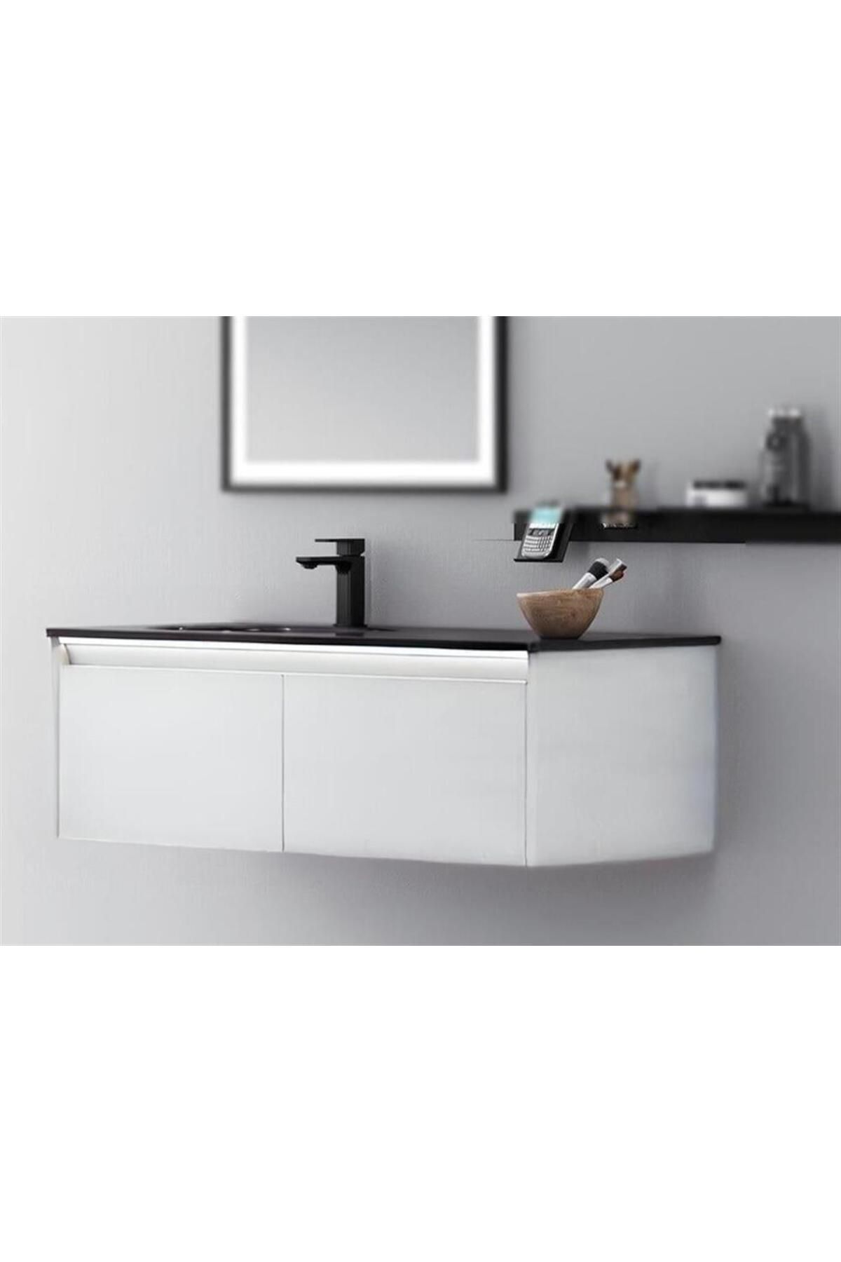 ORKA LİSBON 110 ALT MODÜL + LAVABO  MAT BEYAZ 5001432