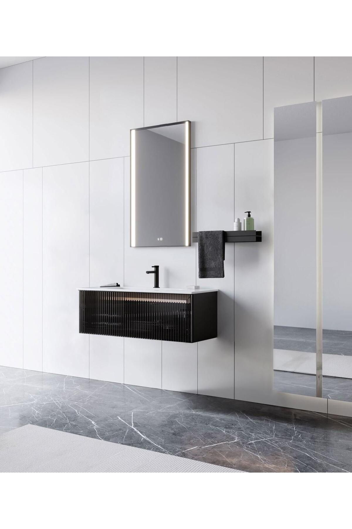 ORKA URBAN 121 ALT MODÜL + LAVABO  MAT ANTRASİT FUME 5004764