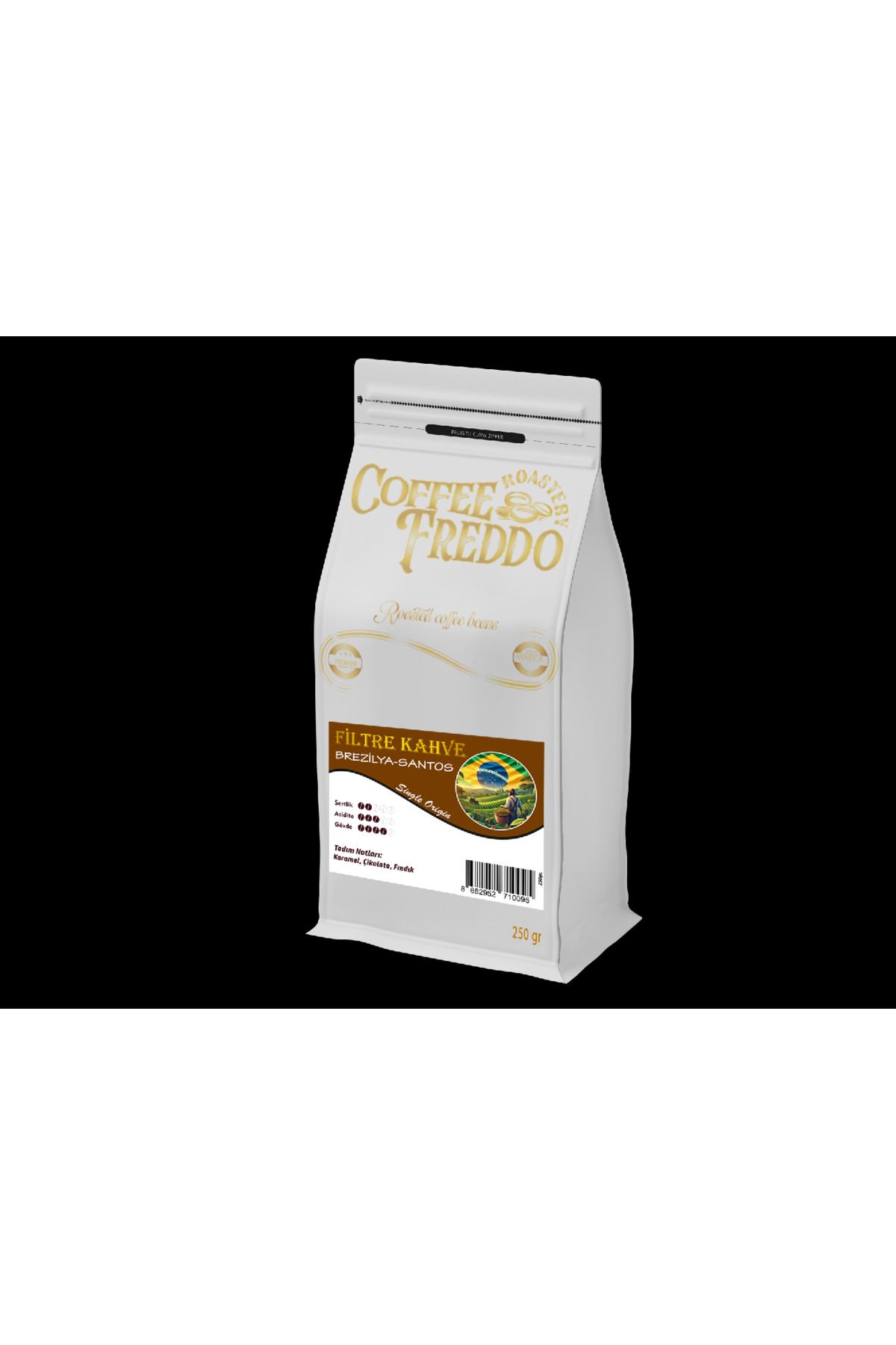 COFFEE FREDDO BREZİLYA SANTOS FİLTRE KAHVE ÇEKİRDEK 250 GR