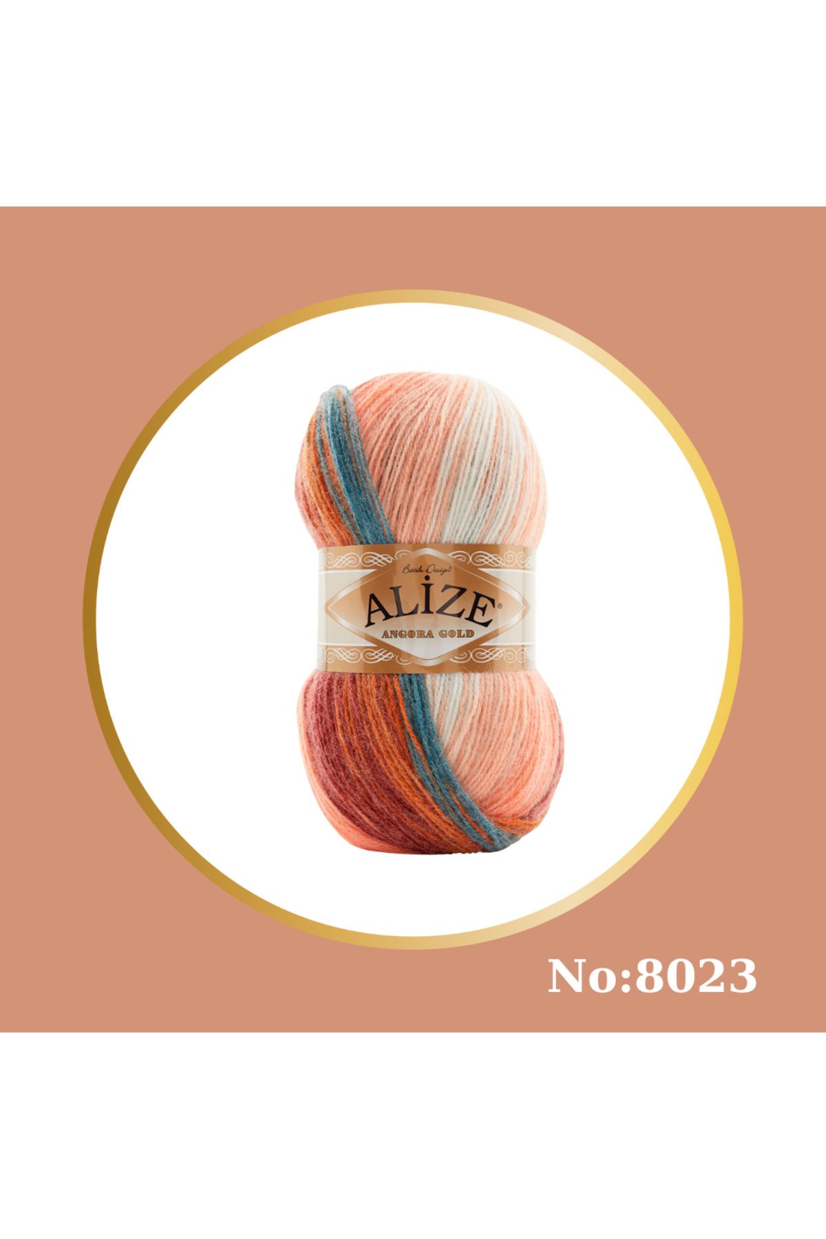 Alize Angora Gold Batik El Örgü İpi 1 Adet Renk Kodu: 8023 / Metraj: 100 gr - 550 m