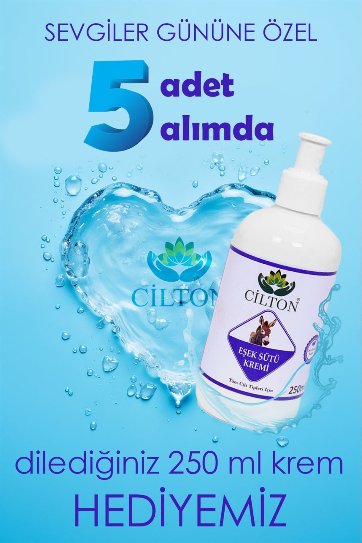 CİLTON EŞEK SÜTÜ KREMİ 250 ML (5 ADET ALIMDA 1 ADET BEDAVA)