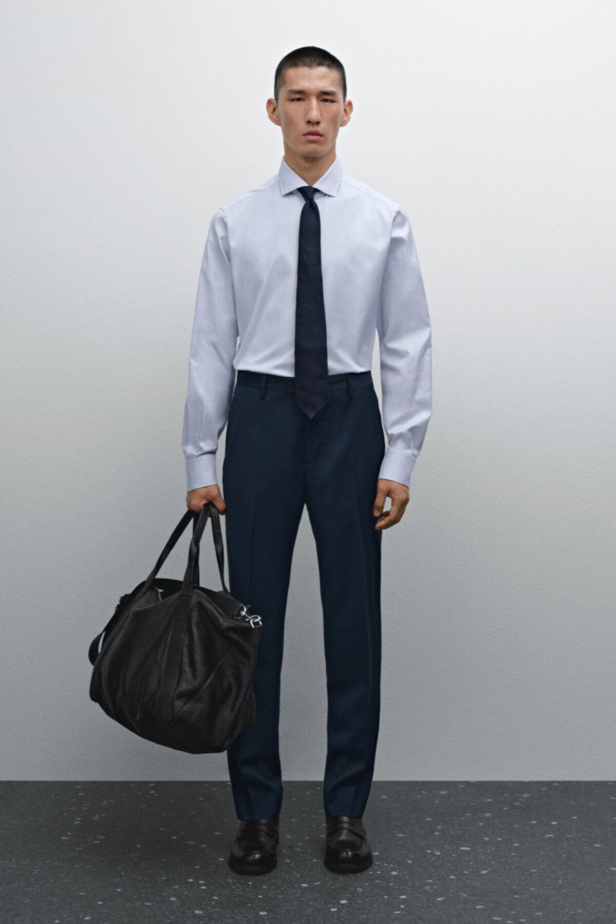 پیراهن 100٪ پنبه میکرو بافت - سفارشی ساخته شده است Massimo Dutti