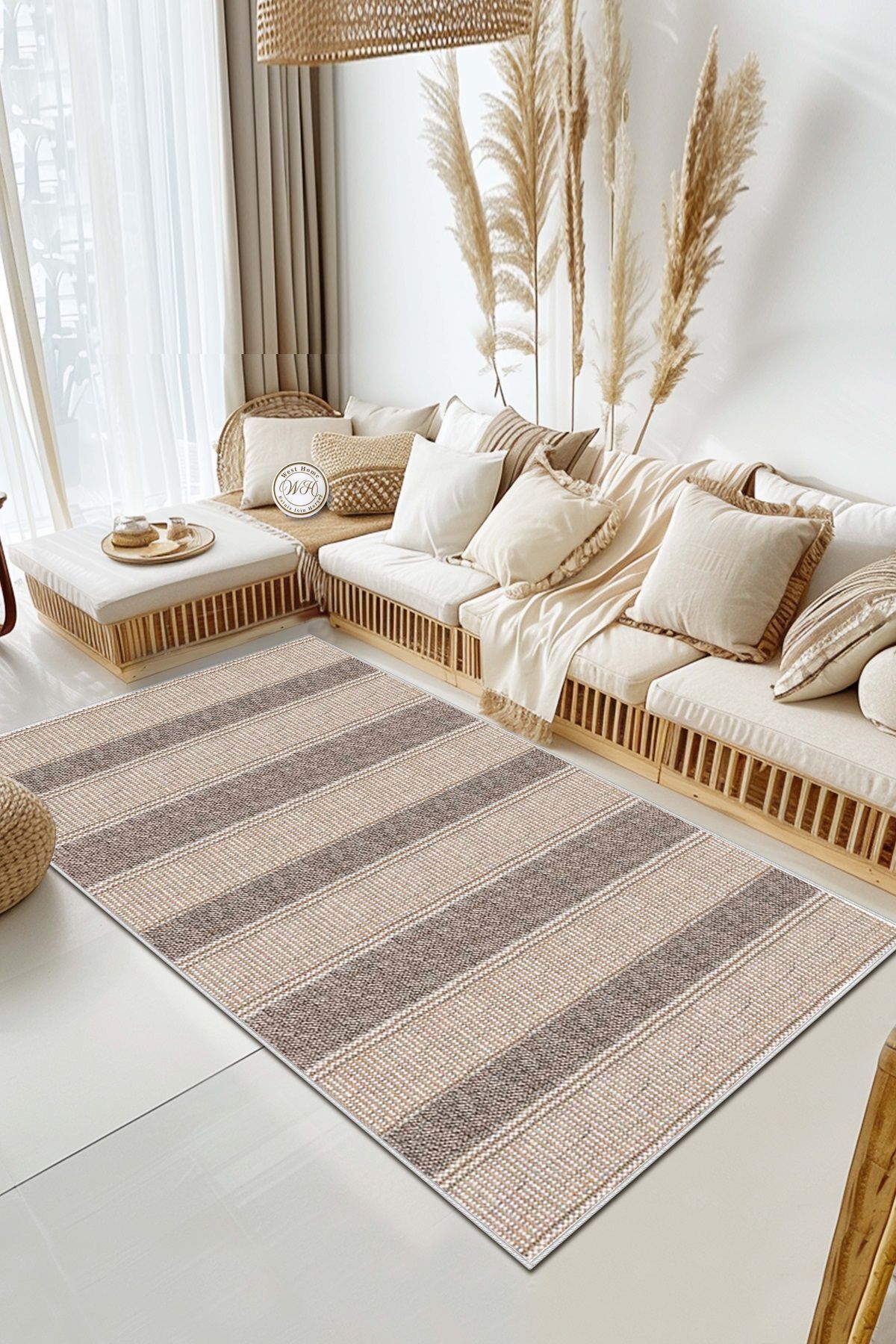 Alina Carpet Eco Touch Süngersiz Konspet Tasarım Dijital Baskılı  Salon Halısı Mutfak Halısı