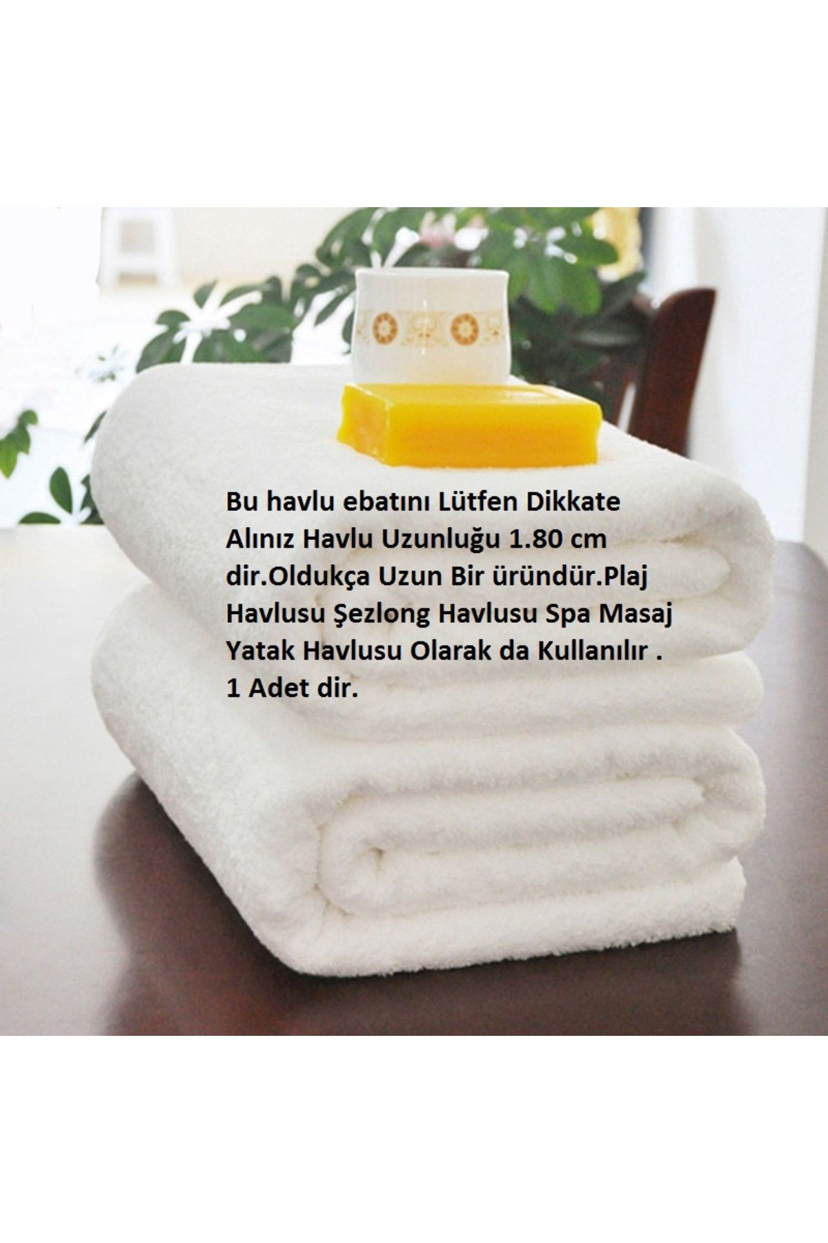 MEŞELİ TEKSTİL 1 Adet Ultra Lüks Kalın %100 Pamuk Otel Hamam Ve Plaj Havlusu 1000 Gr 20/2 Ring