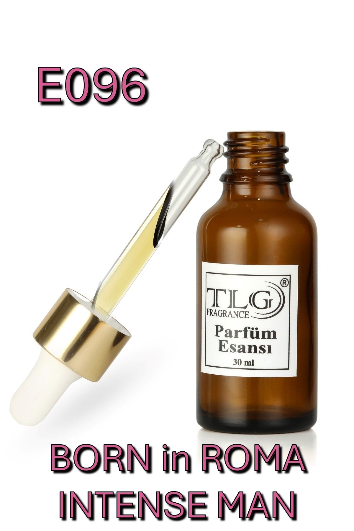 TLG E096 TLG Uomo Born in Roma Intense Alkolsüz Erkek Parfüm Esansı, 30 ml