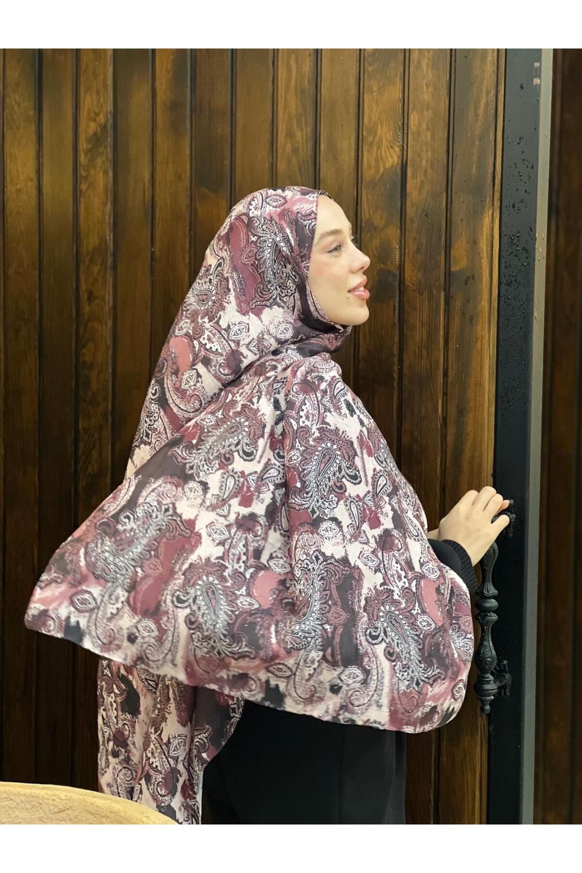 Modakaşmir-Abstract Ethnic Pattern Bamboo Shawl 2