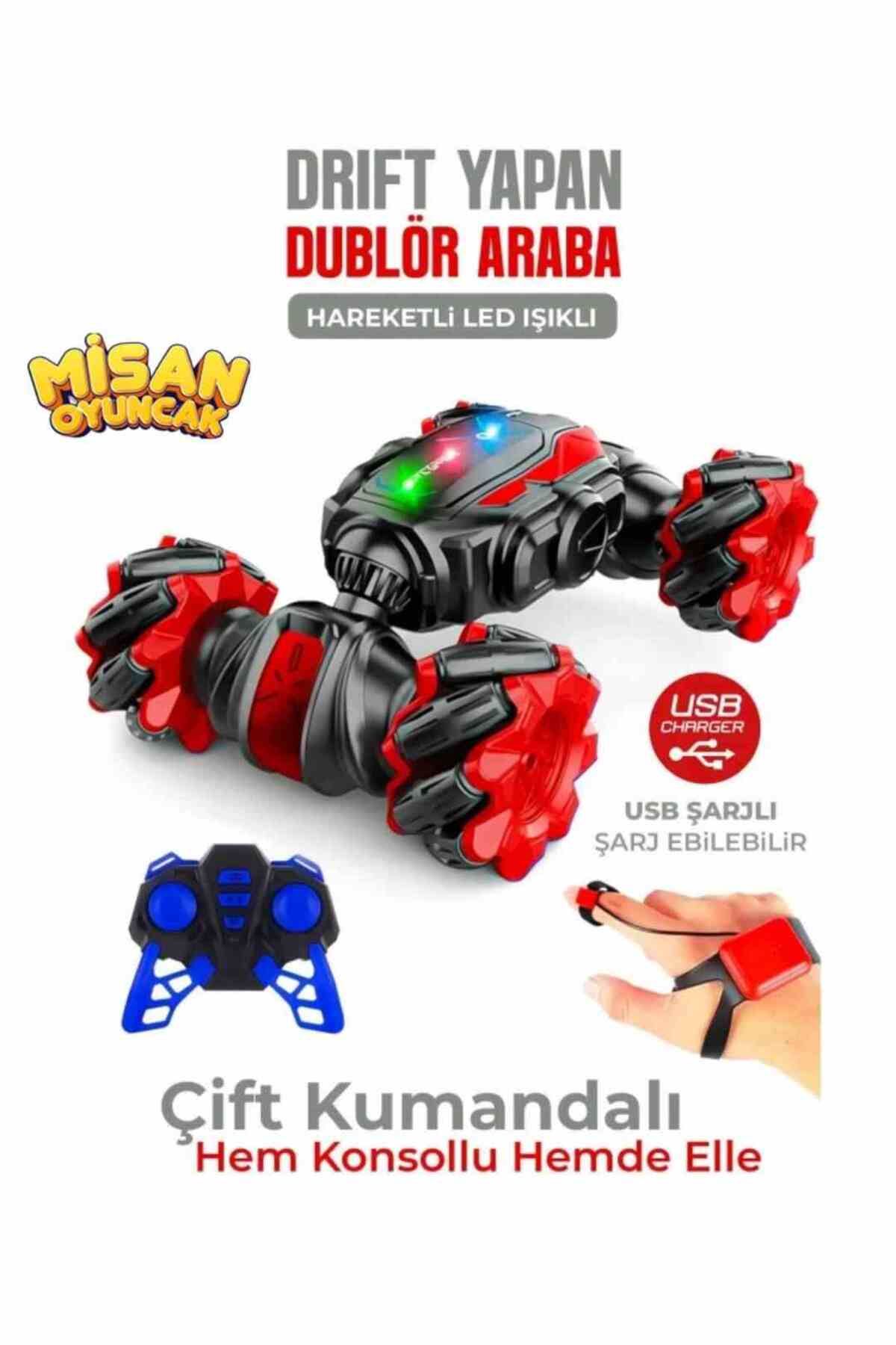 MisanStore Uzaktan Çift Kumandalı Şarjlı Akrobat Elle Kontrol Edilen Araba El sensörlü