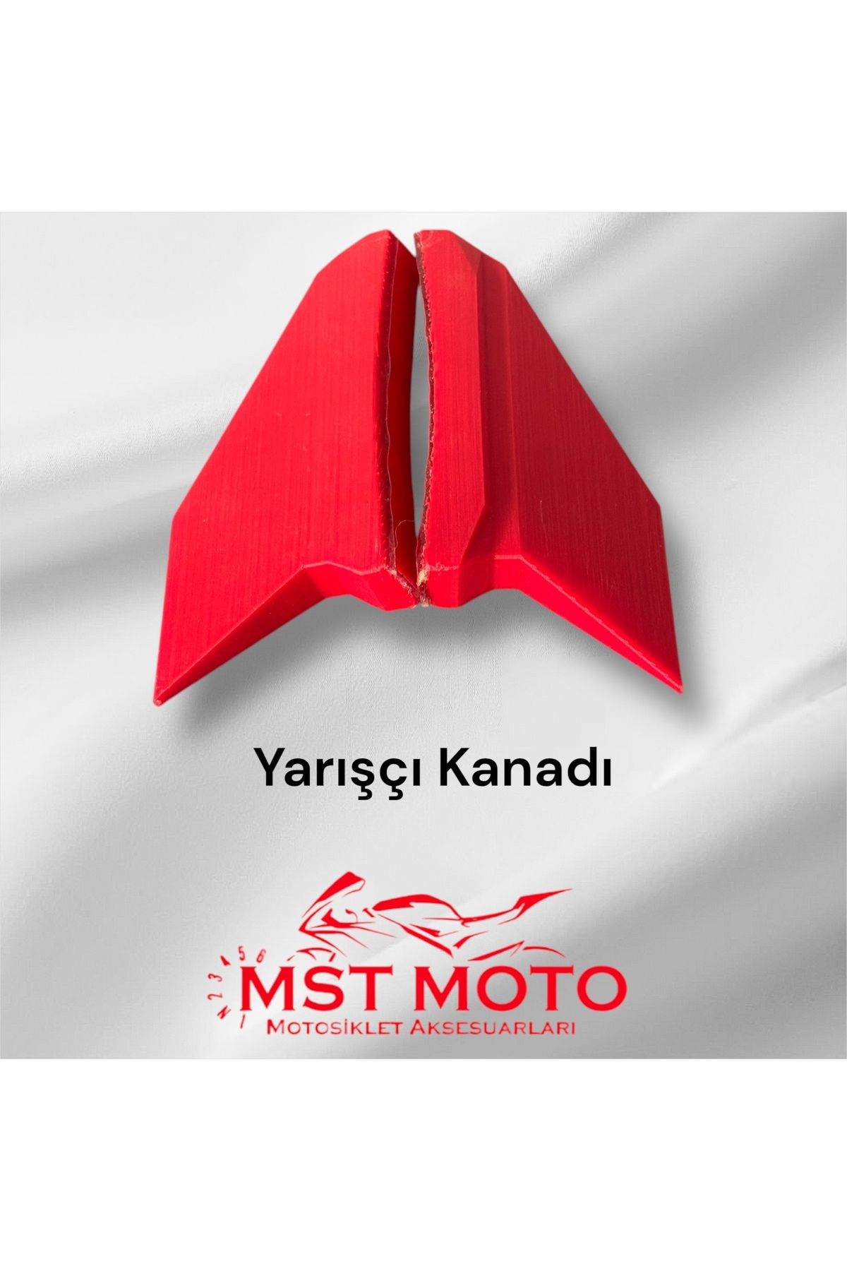 OKYANUSMOTO Yarışçı Kanadaı Kask Süsü (Kırmızı)