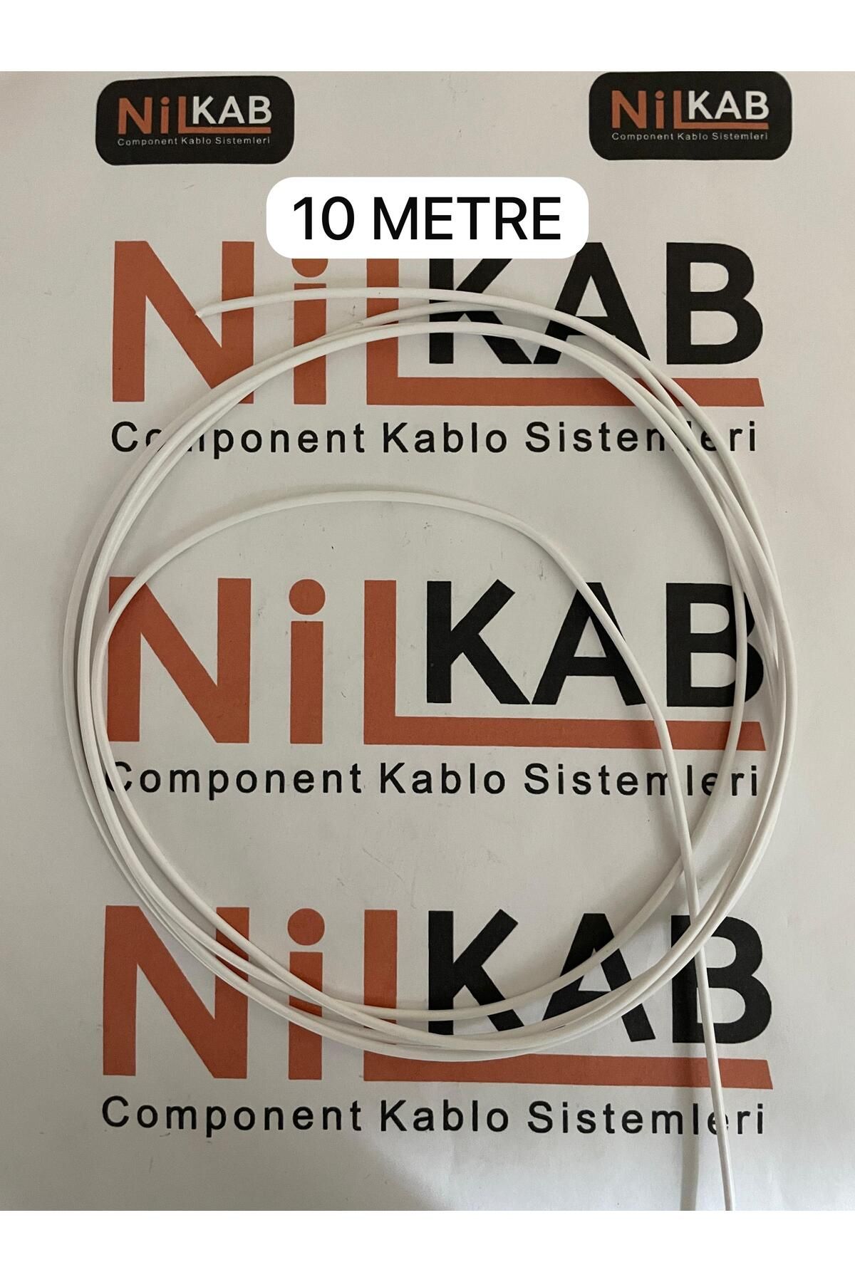 Nilkab FLRY-B 1 MM BAKIR KABLO BEYAZ 10 METRE