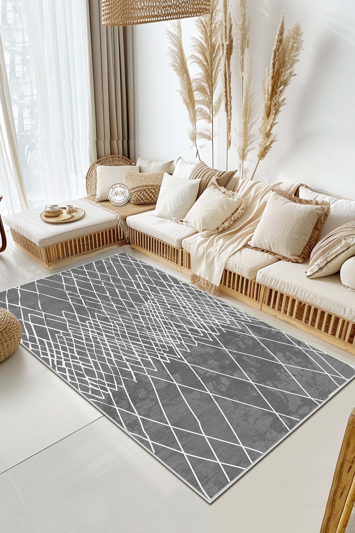 Alina Carpet Eco Touch Süngersiz Konspet Tasarım Dijital Baskılı  Salon Halısı Mutfak Halısı