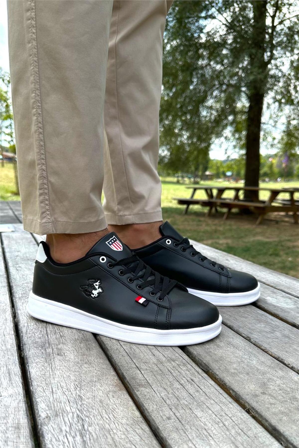 Liger Unisex Sneakers Günlük Spor Ayakkabı SİYAH - BEYAZ görsel 8