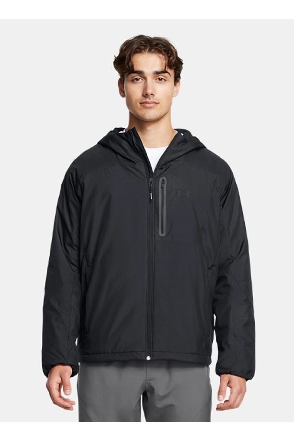 ژاکت زیپ دار مردانه مشکی زیپ دار معمولی 1388902-001 ژاکت زیپ ناپذیر Under Armour