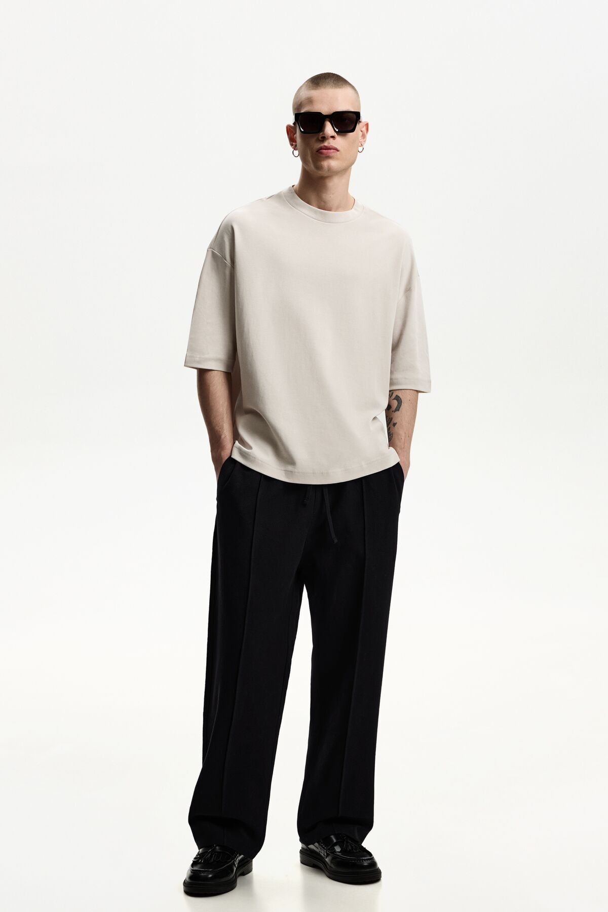 شلوار گشاد بافت دار Bershka
