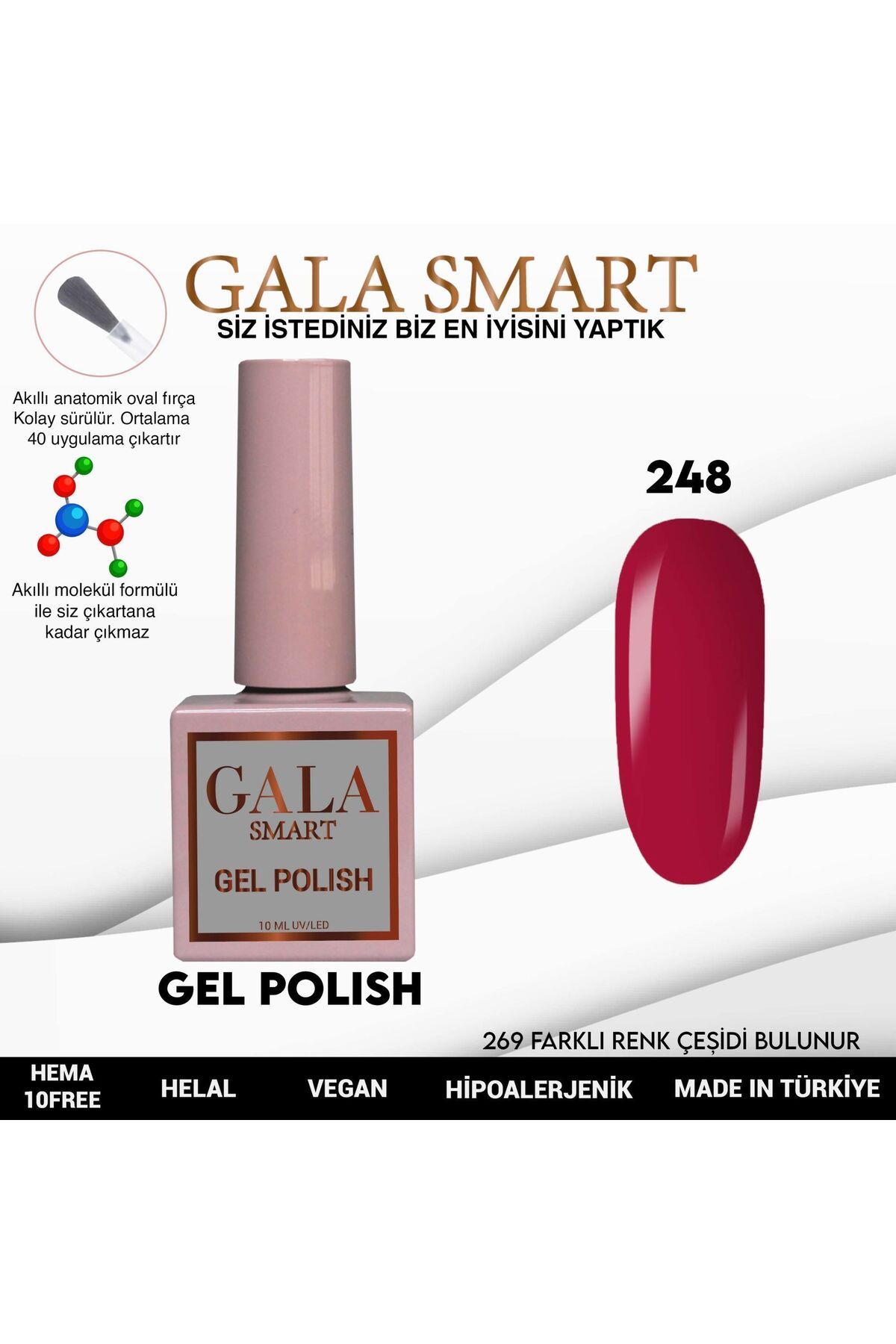 gala smart Classic Kalıcı Oje 10ml No:248